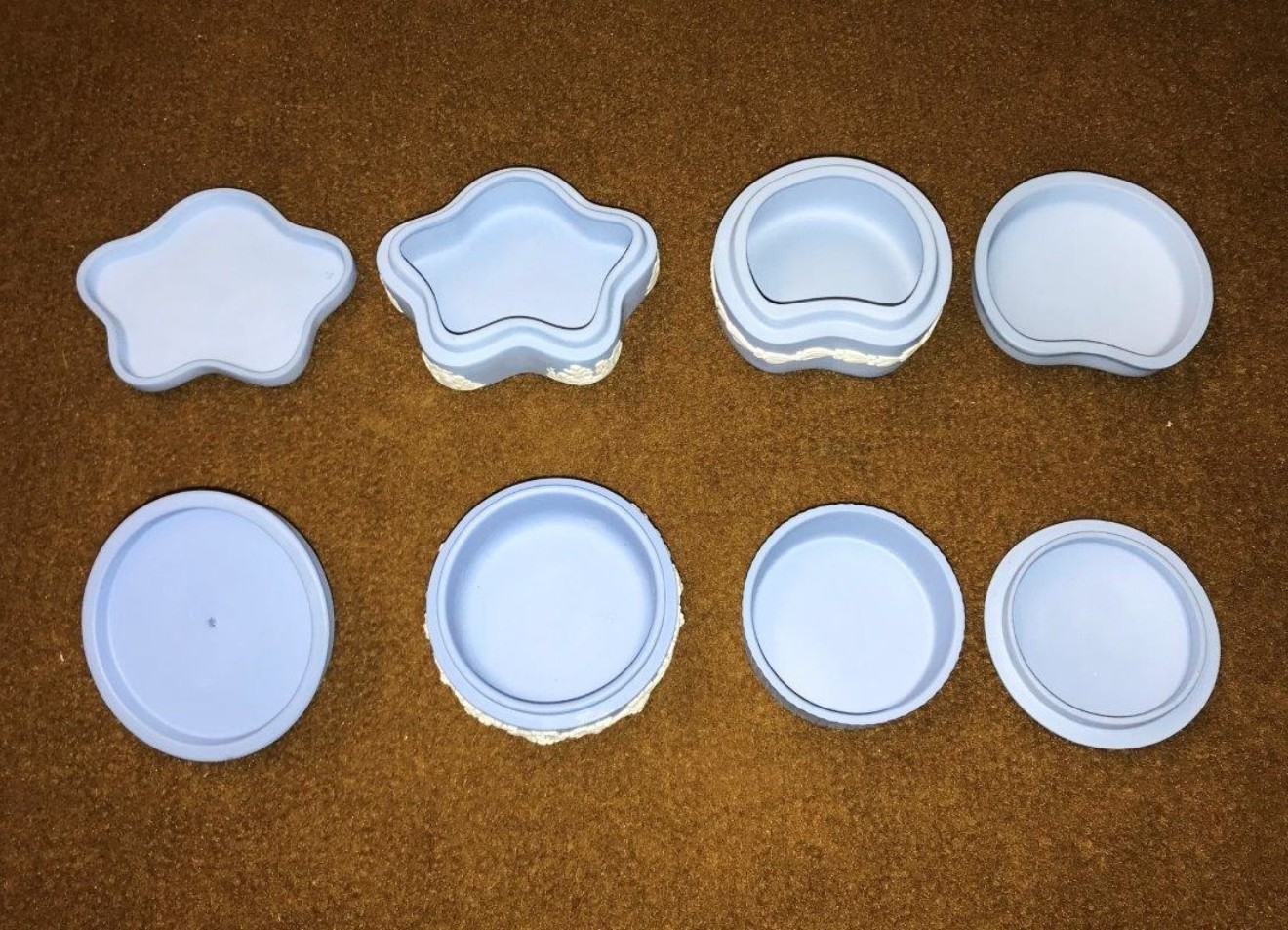 Wedgewood Jasperware Covered Trinket Boxes