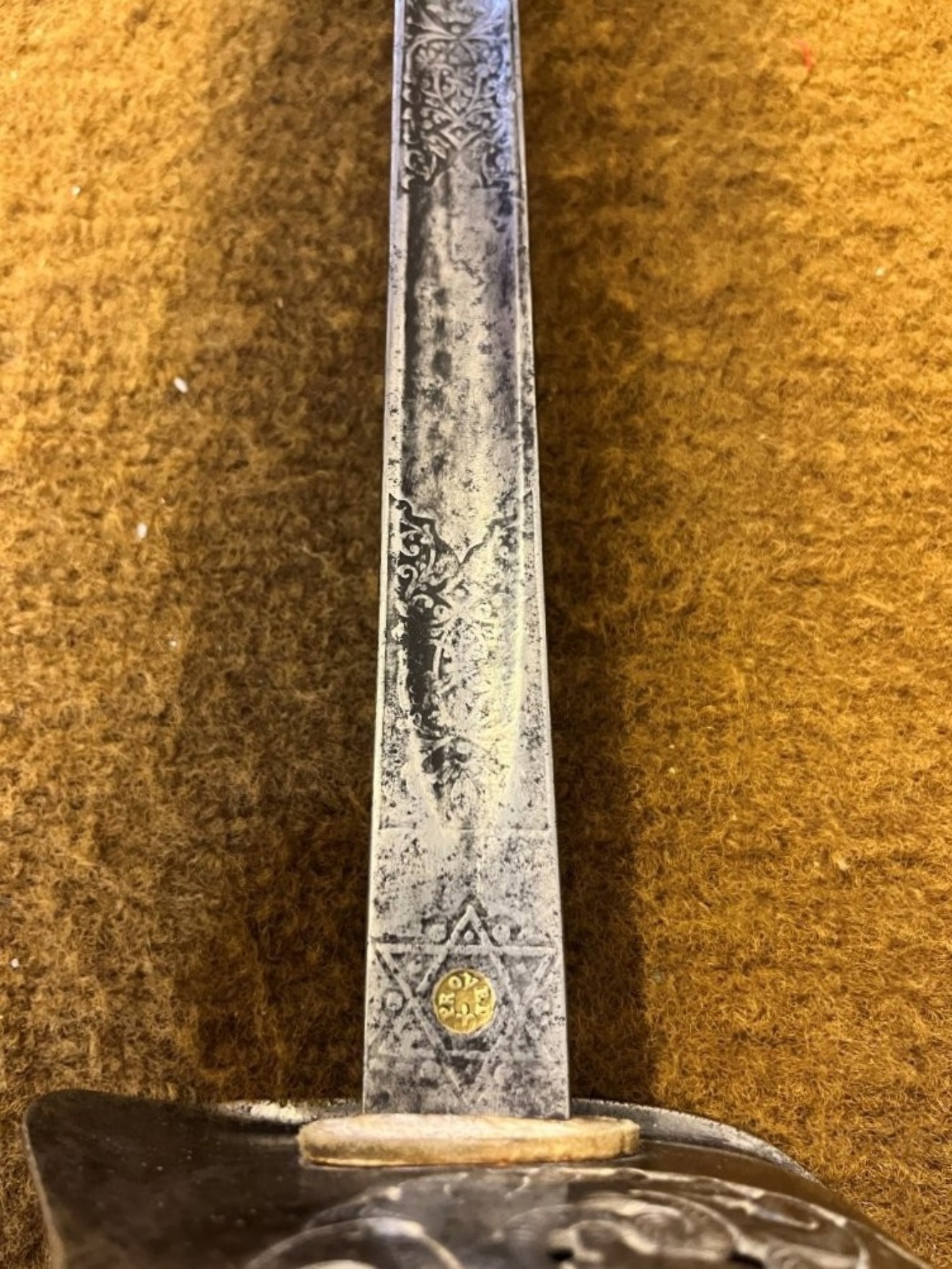 WW1 Edward VII 1897 Pattern Infantry Officers Sword with Leather Scabbard