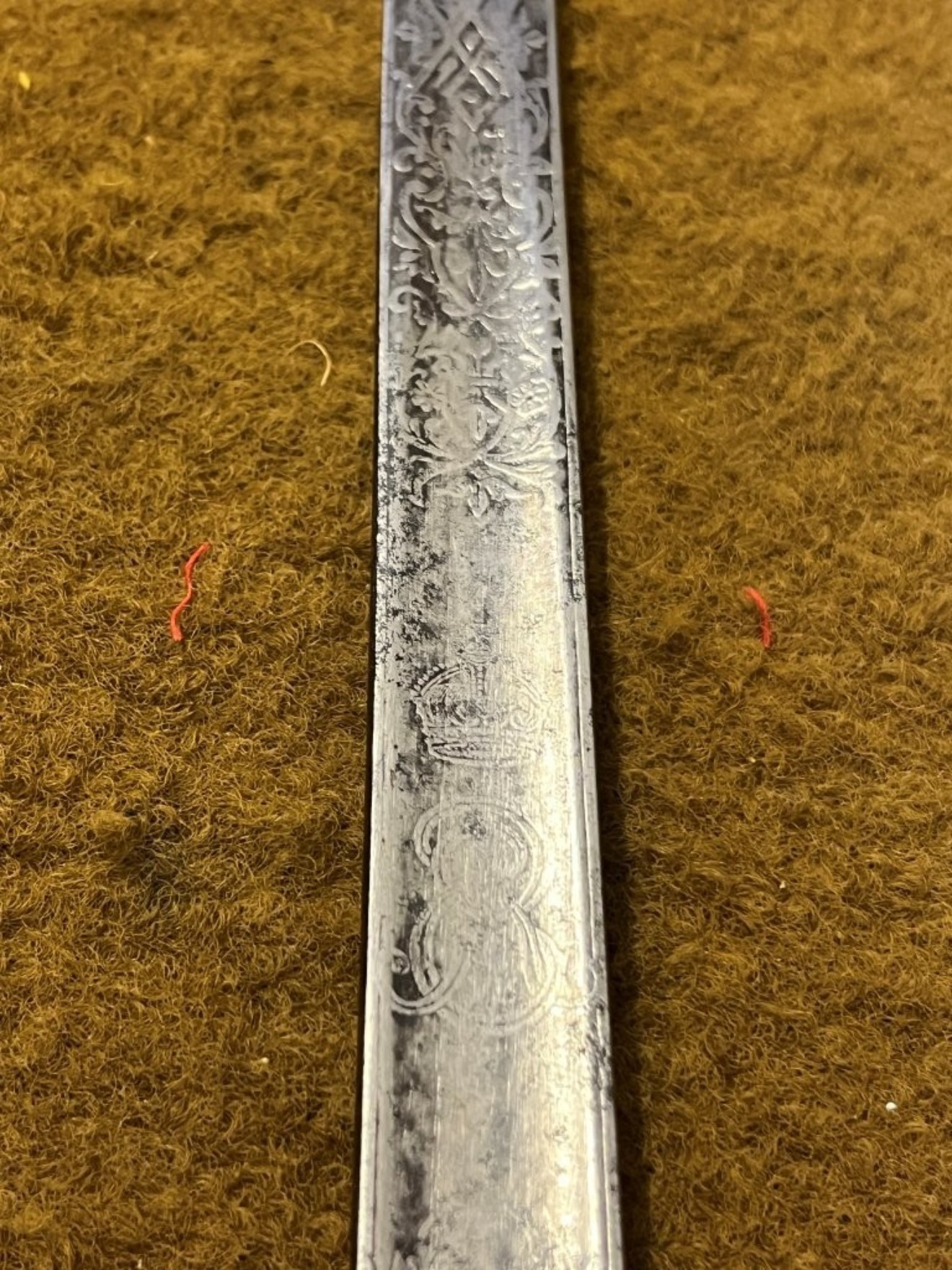 WW1 Edward VII 1897 Pattern Infantry Officers Sword with Leather Scabbard