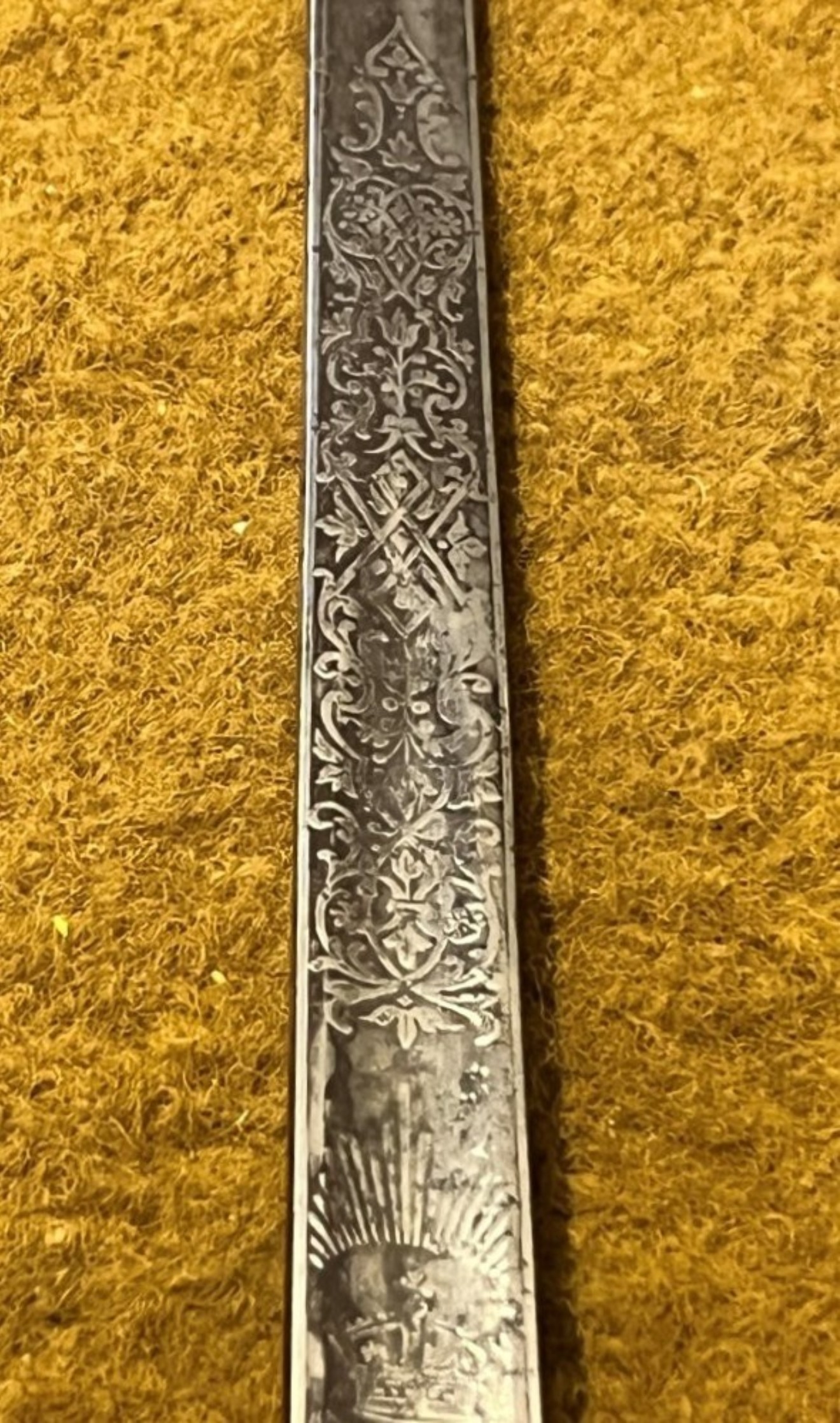 WW1 Edward VII 1897 Pattern Infantry Officers Sword with Leather Scabbard