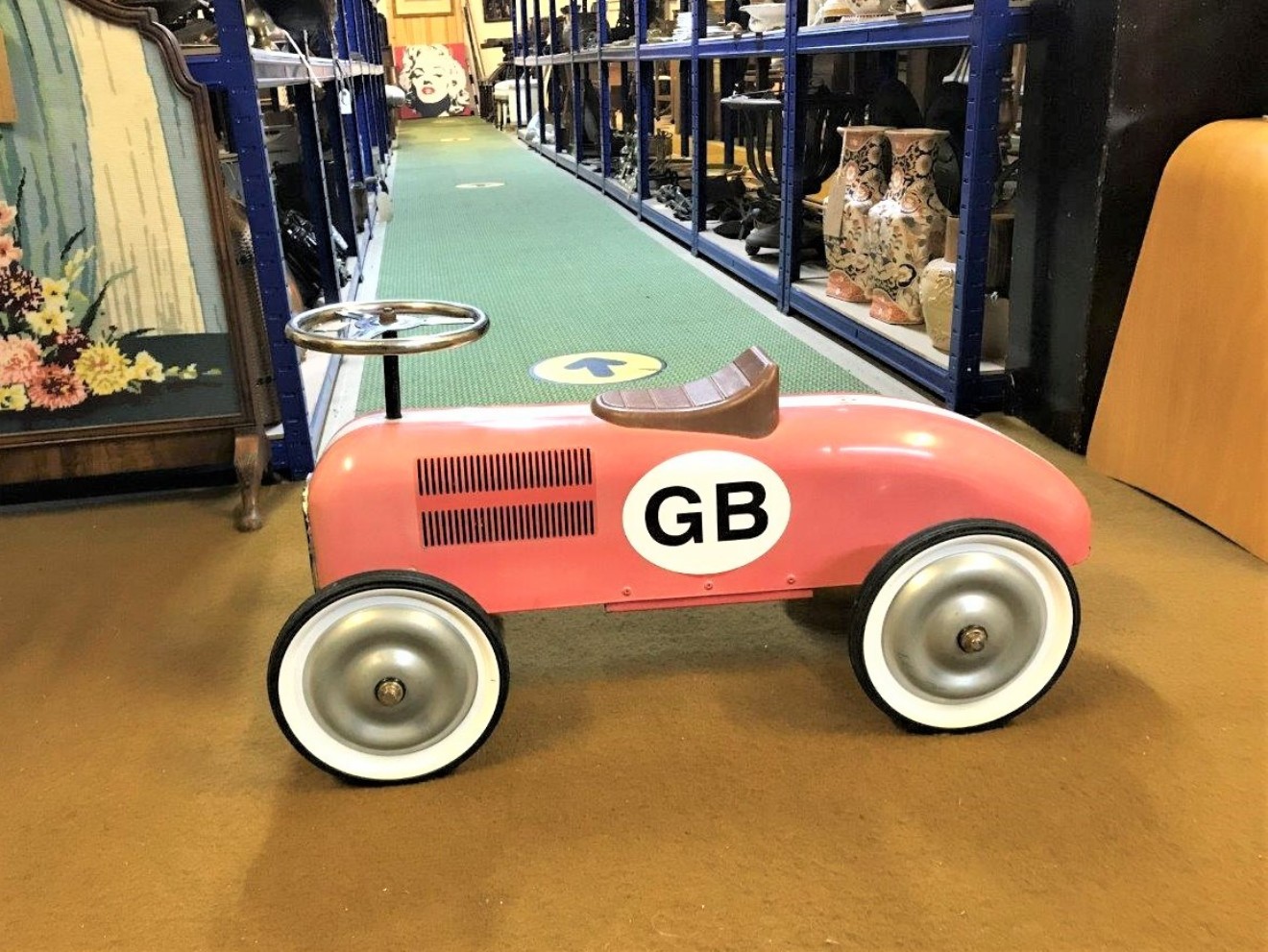 Vintage Child's Push Along Racing Car