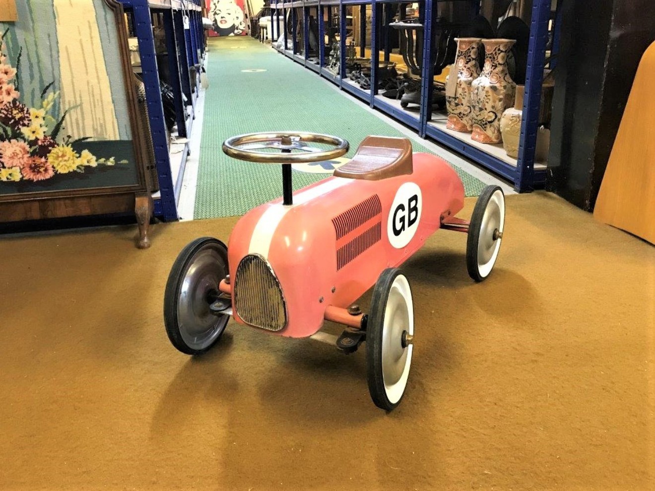 Vintage Child's Push Along Racing Car