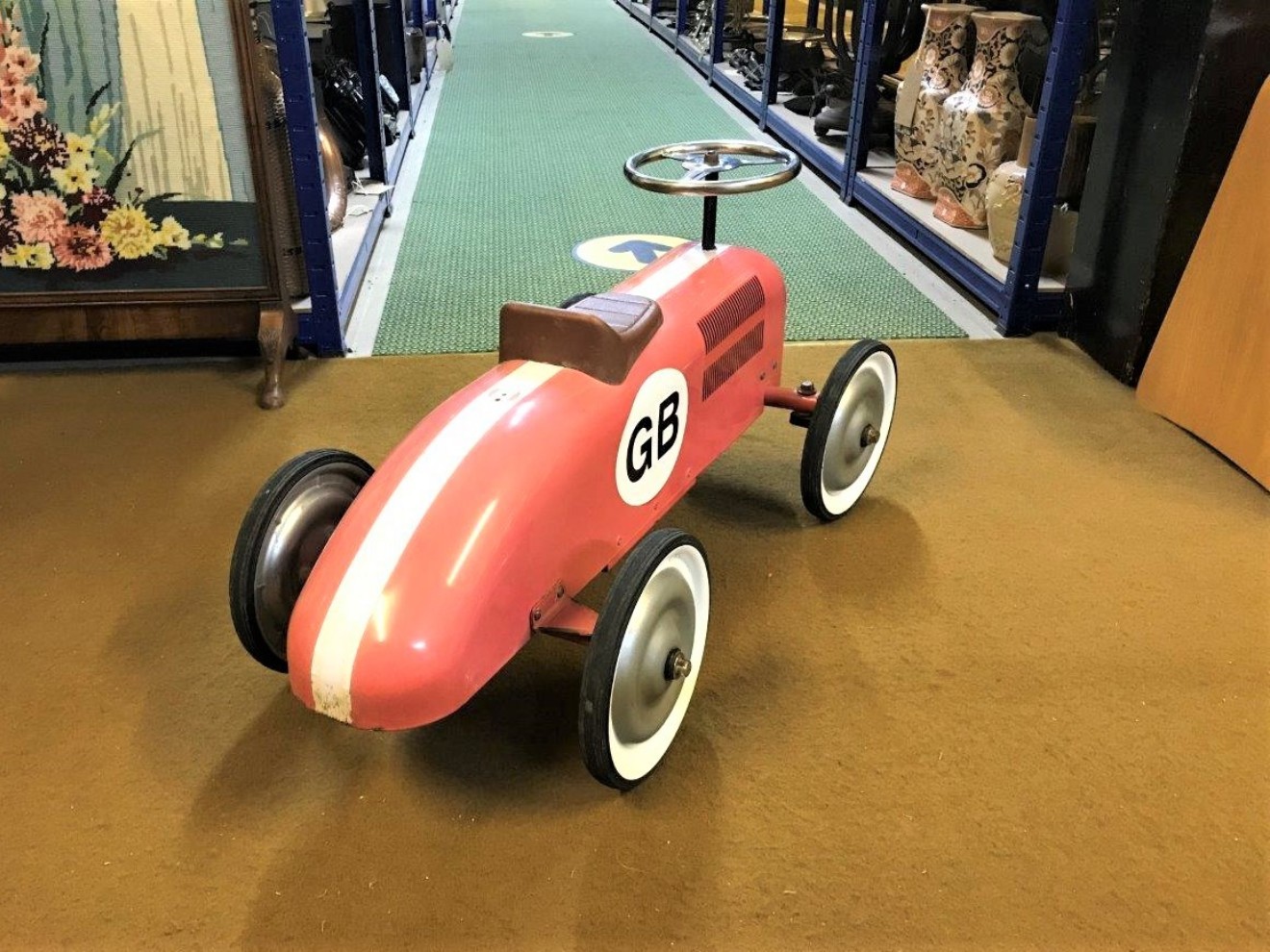 Vintage Child's Push Along Racing Car