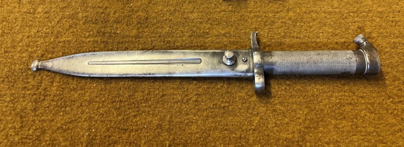 Vintage Swedish M1896 Mauser Bayonet with Scabbard and Leather Frog