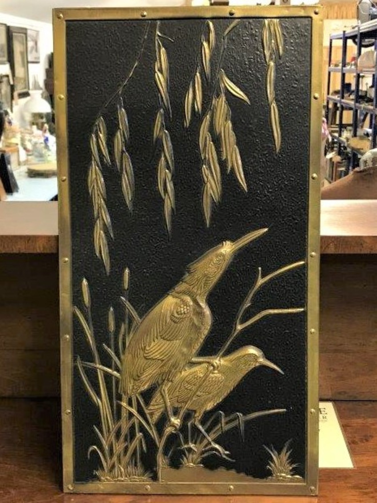 Brass Repousse Birds Wall Art