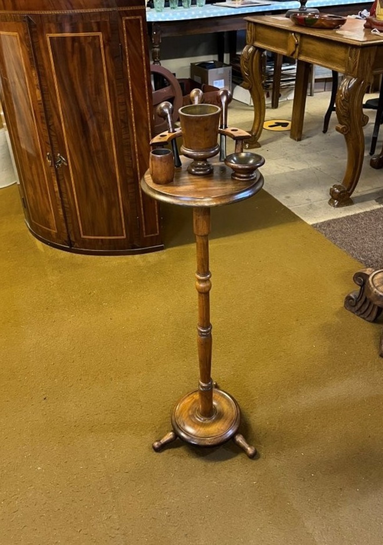 Victorian Mahogany Smokers Companion Stand