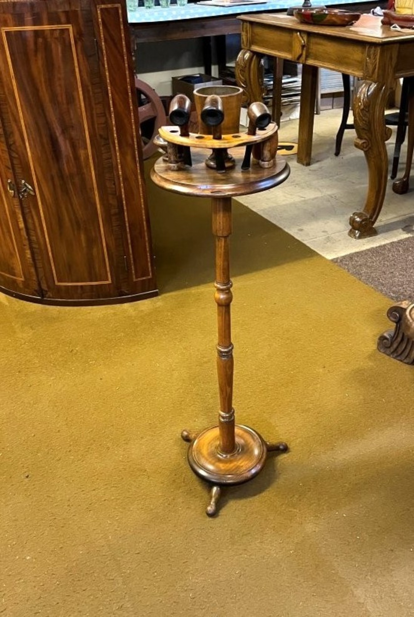 Victorian Mahogany Smokers Companion Stand