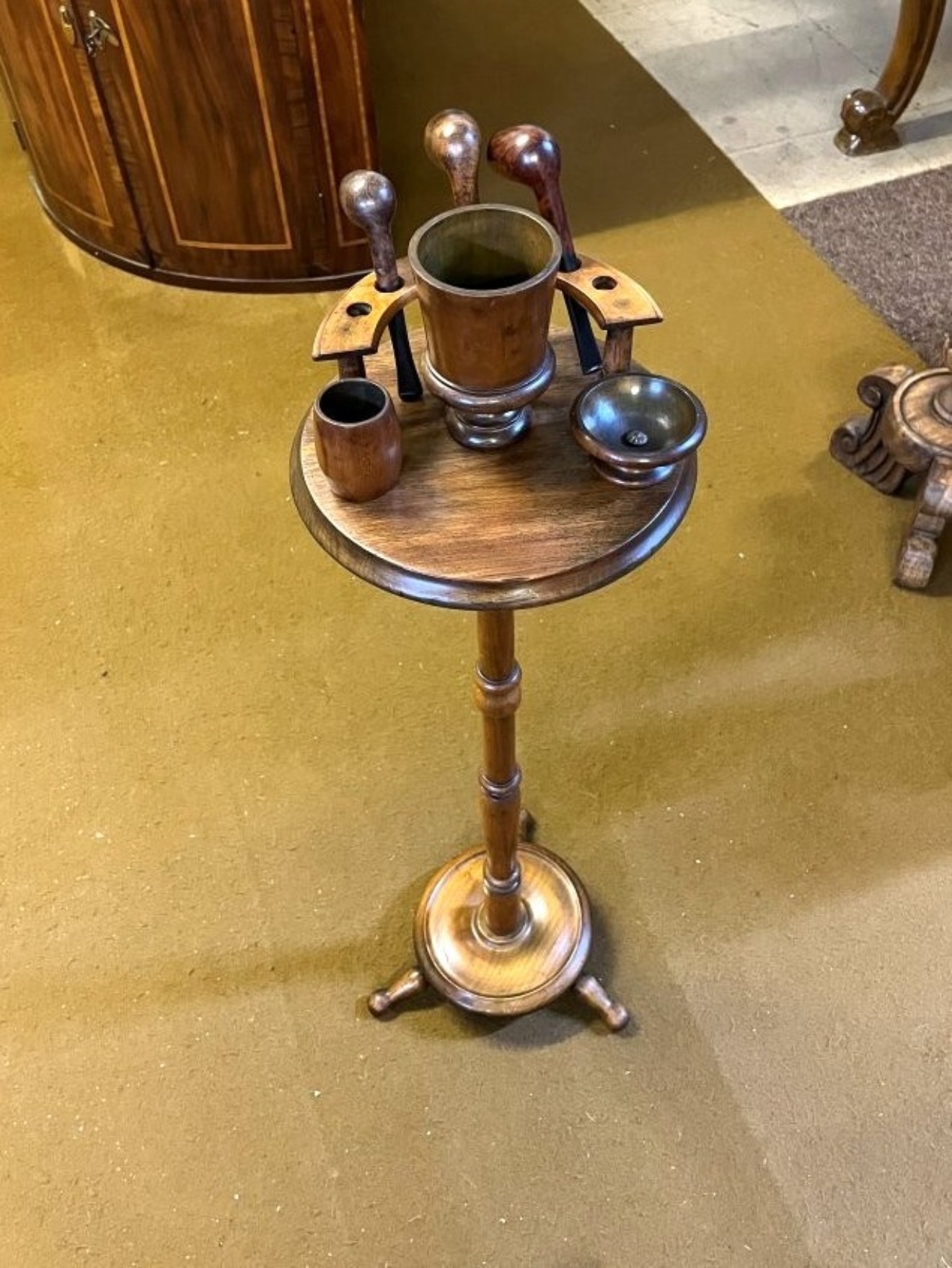 Victorian Mahogany Smokers Companion Stand