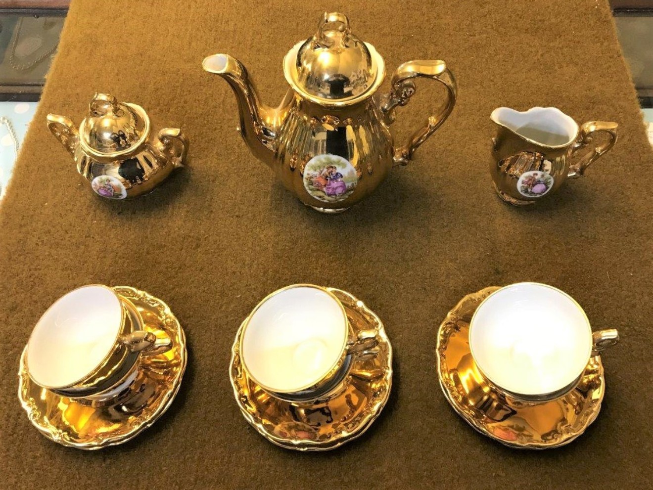 Gold Tea Set Schlottenhof, Bavaria.