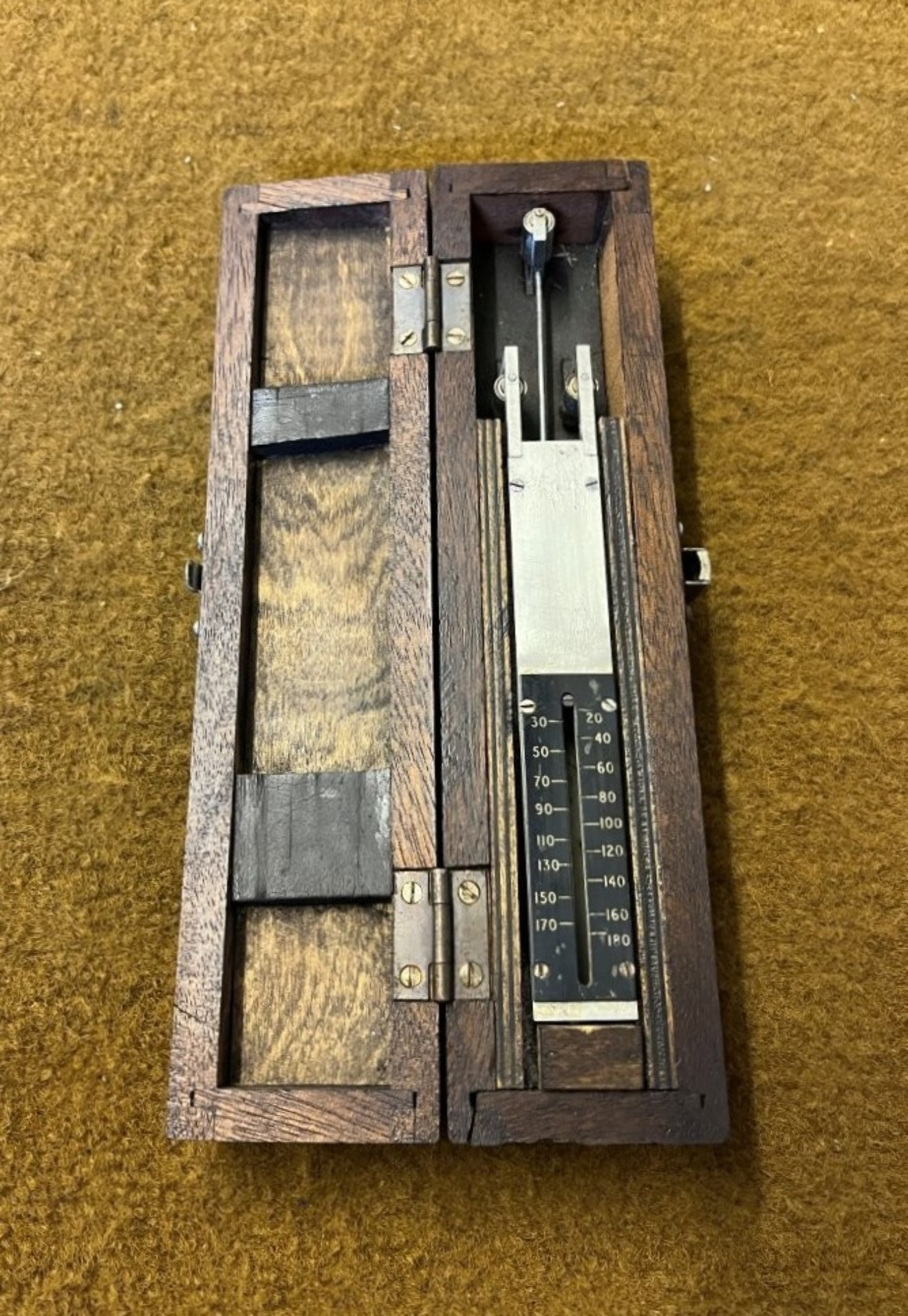 Vintage Wooden Cased Wire Tension Gauge