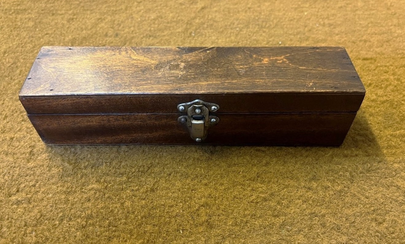 Vintage Wooden Cased Wire Tension Gauge