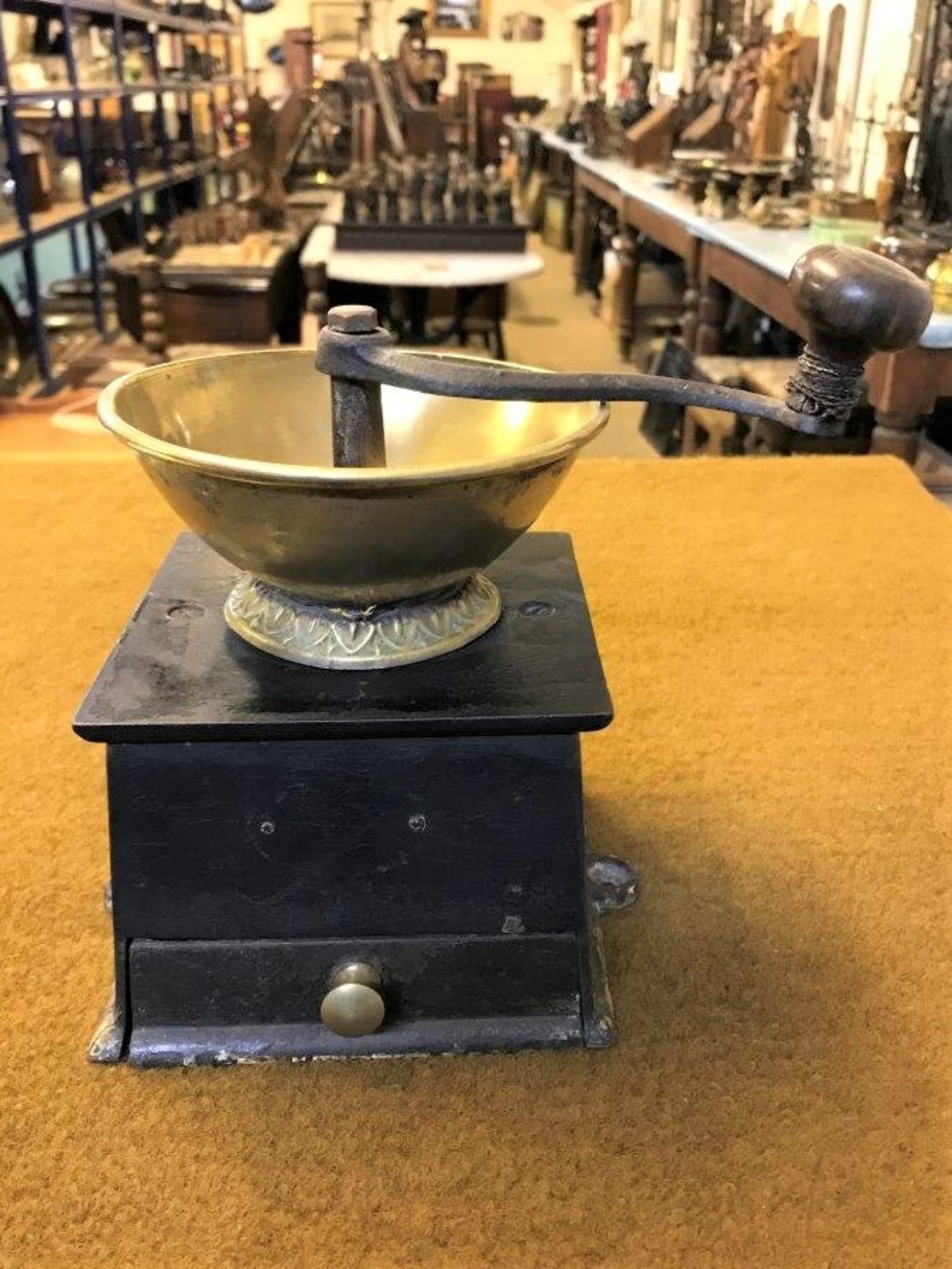 Coffee Grinder Cast Iron & Brass