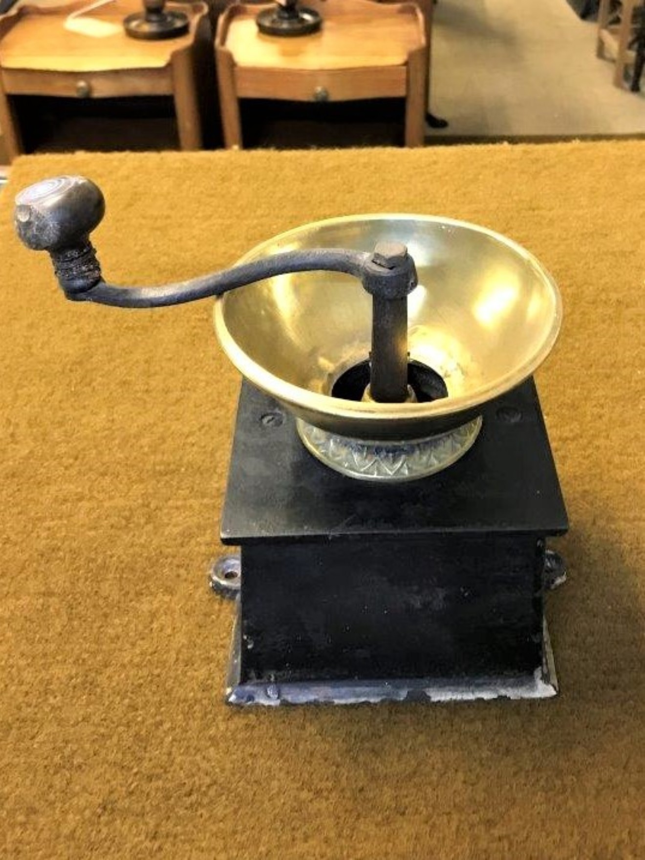 Coffee Grinder Cast Iron & Brass