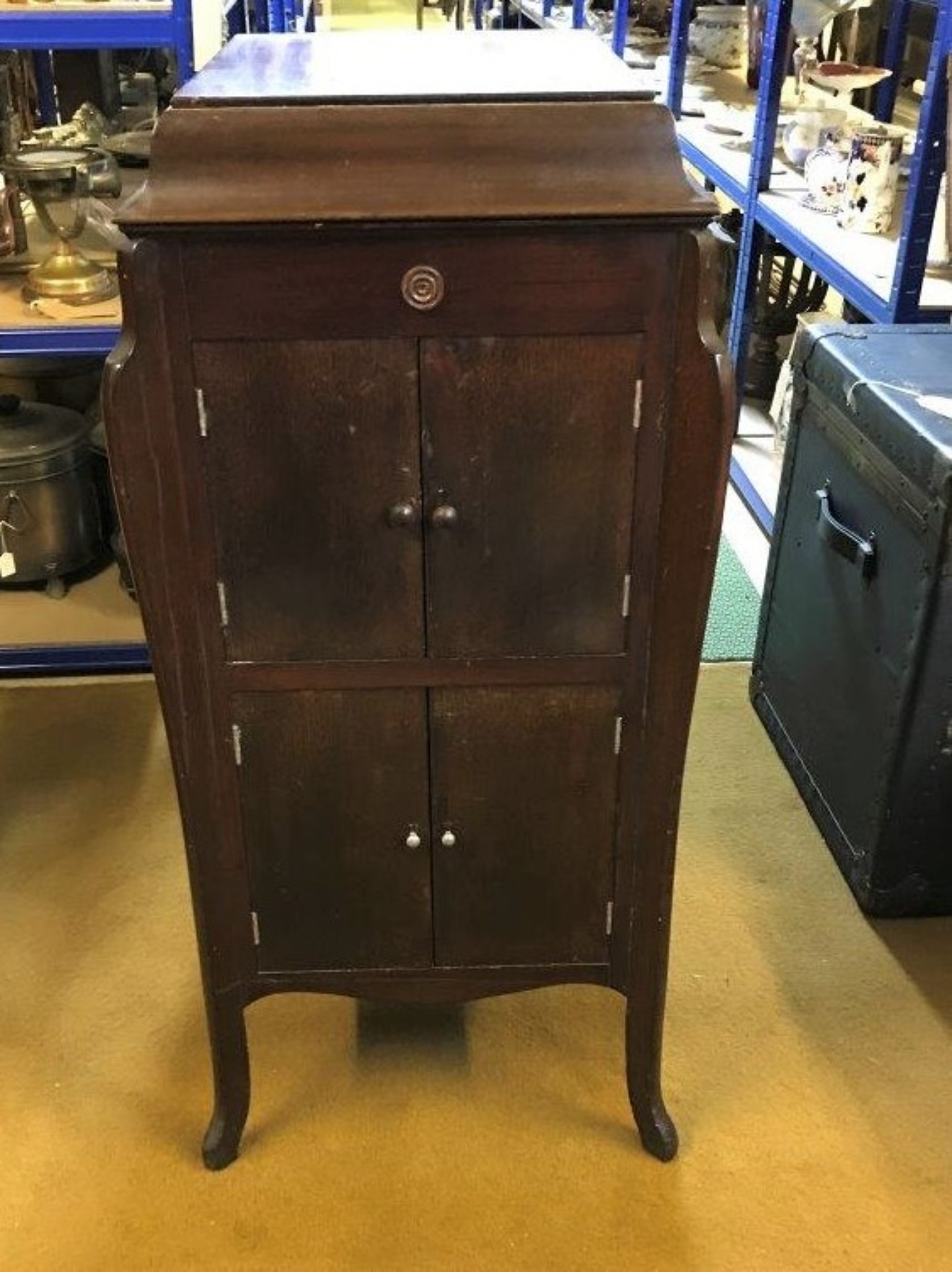 Antique Mahogany Gramophone Cabinet