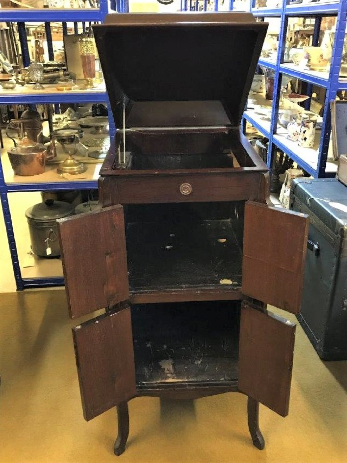 Antique Mahogany Gramophone Cabinet