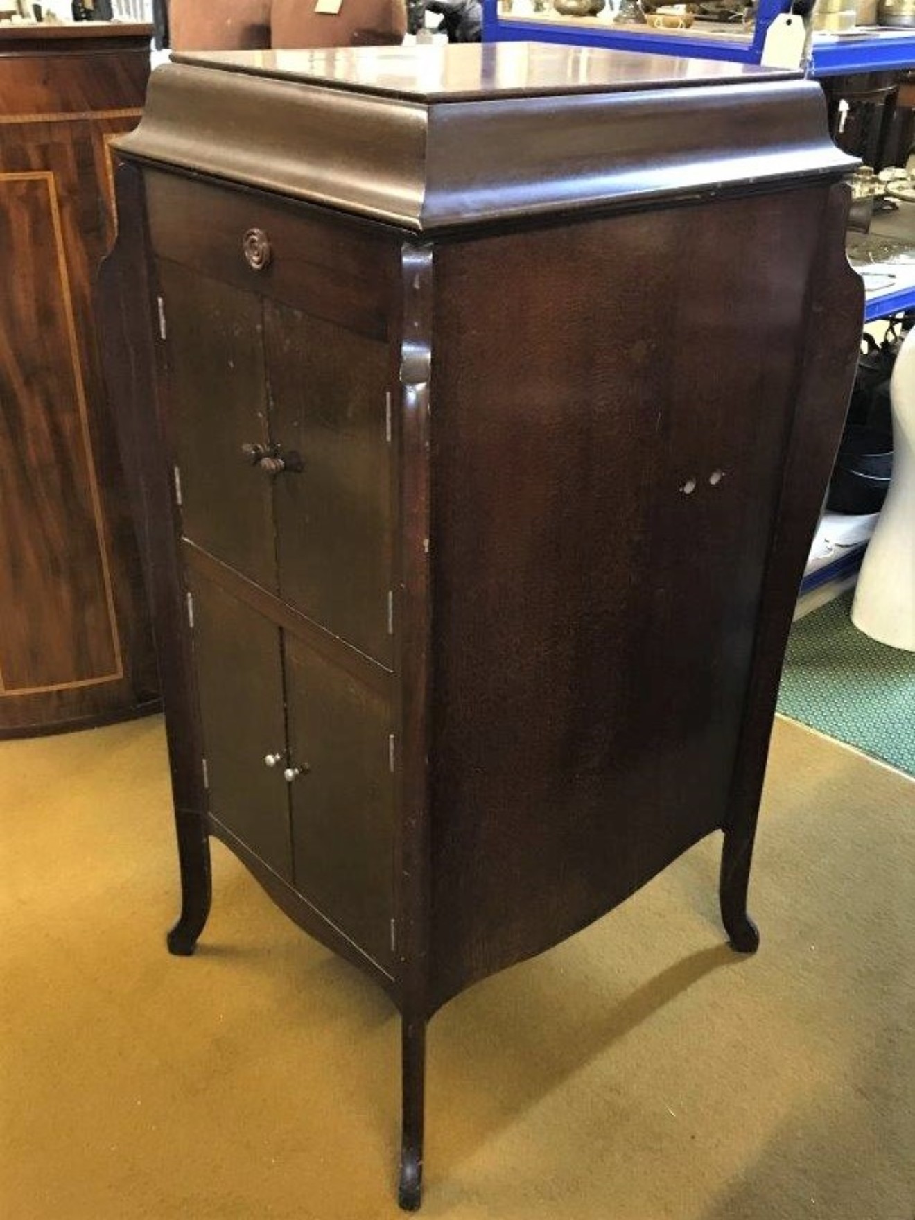 Antique Mahogany Gramophone Cabinet