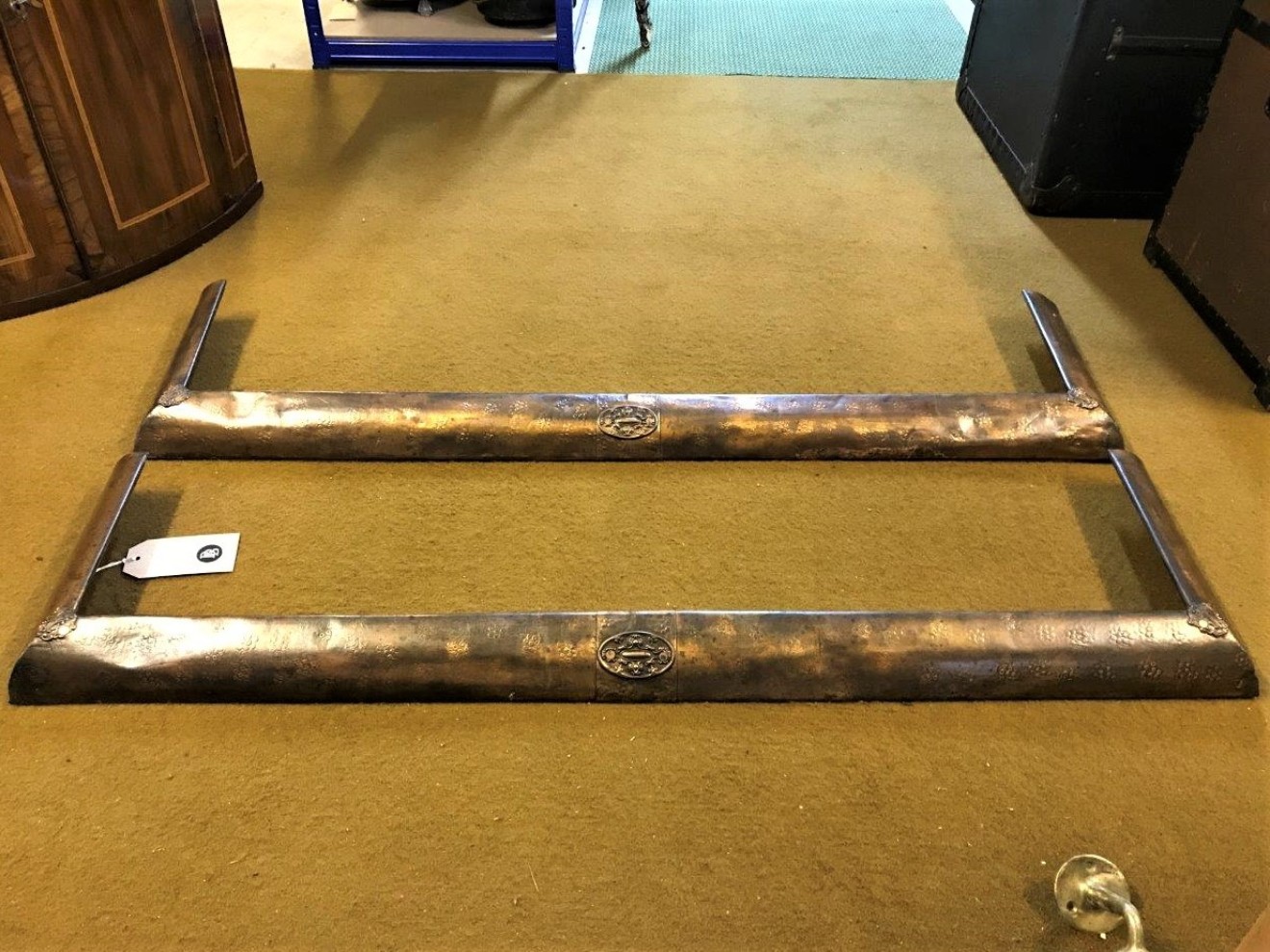 Pair of Copper Arts & Crafts Fire Fender