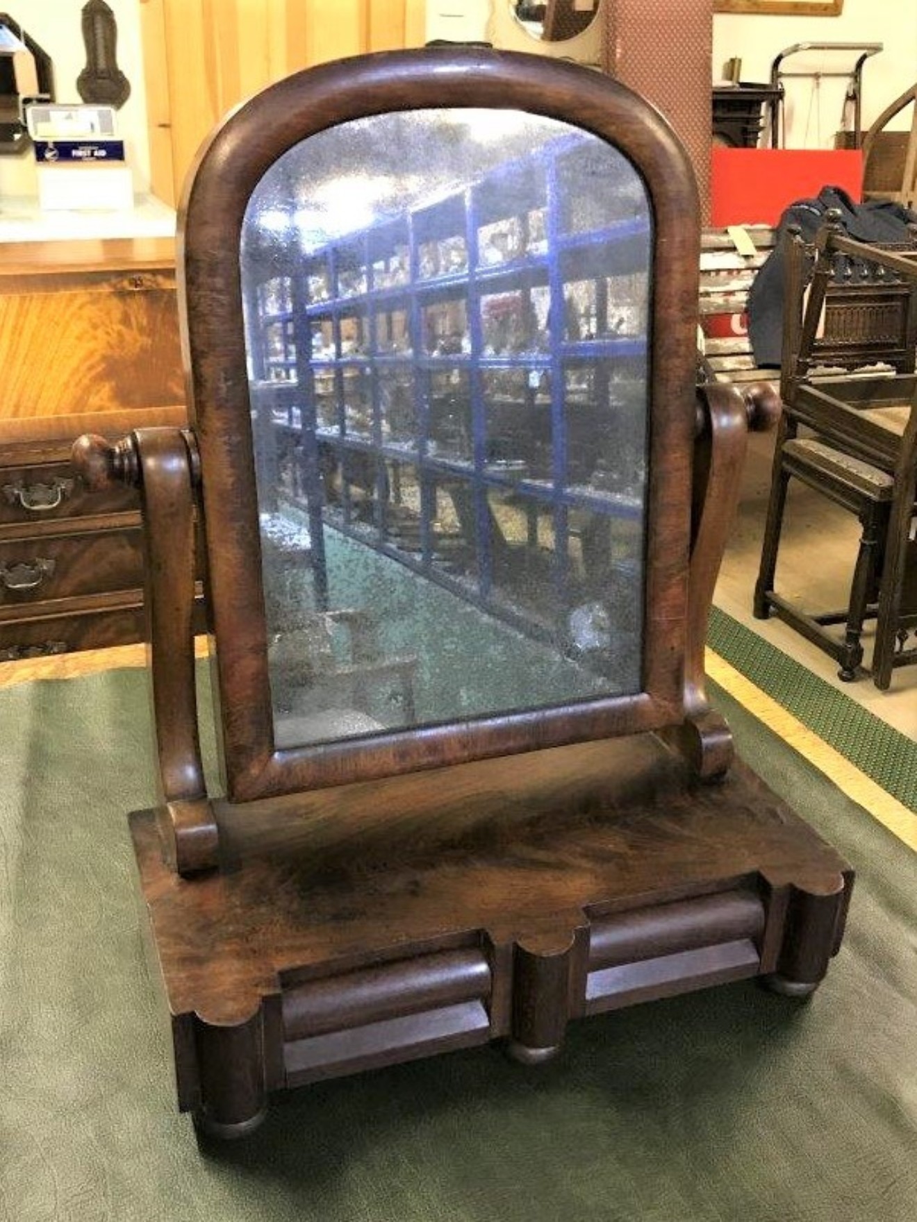 Victorian Mahogany Toilet Mirror