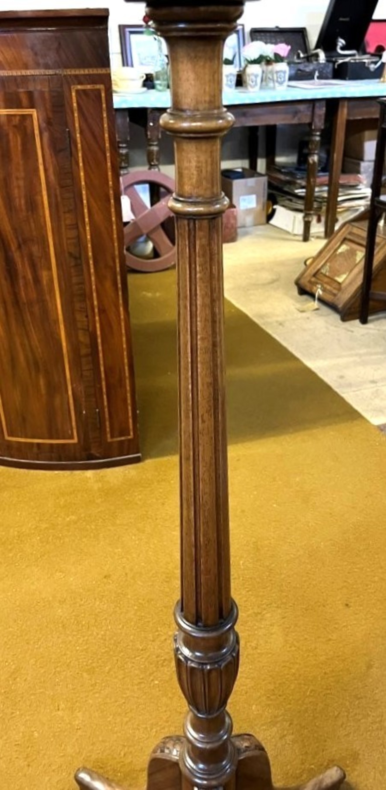 Vintage Mahogany Torchiere / Jardiniere Stand