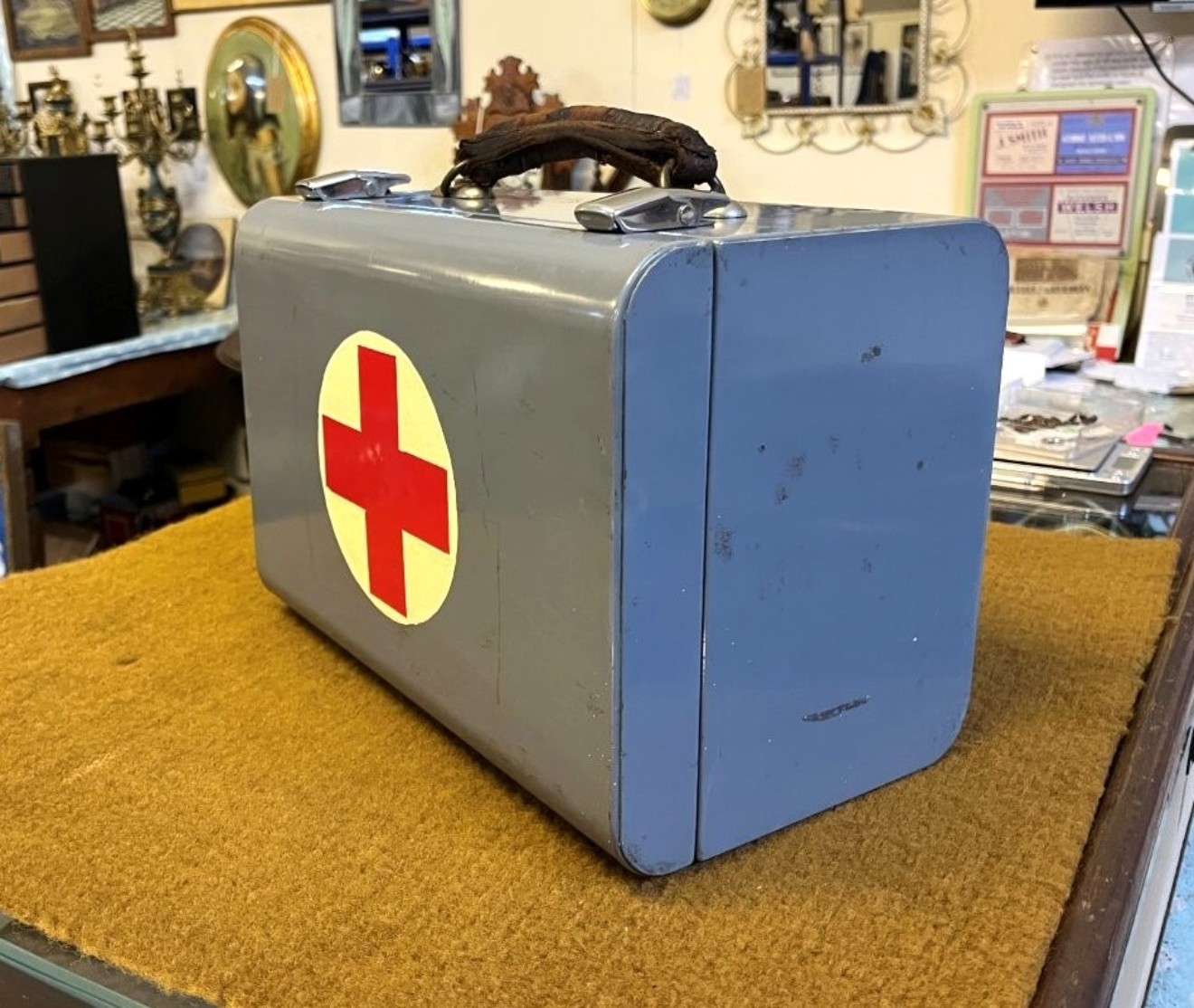 Vintage Metal Cased Portable First Aid Kit