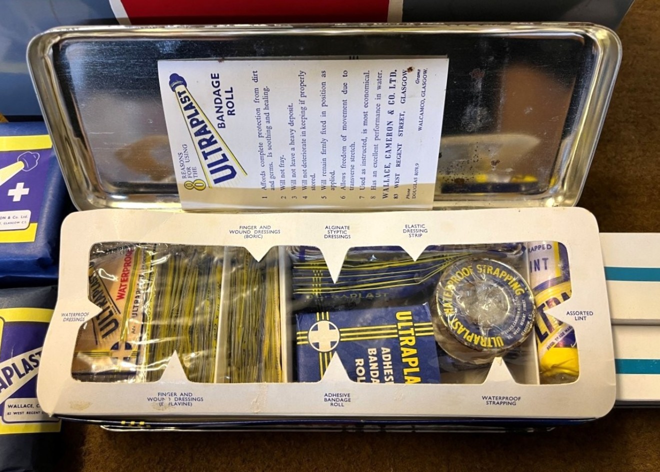 Vintage Metal Cased Portable First Aid Kit