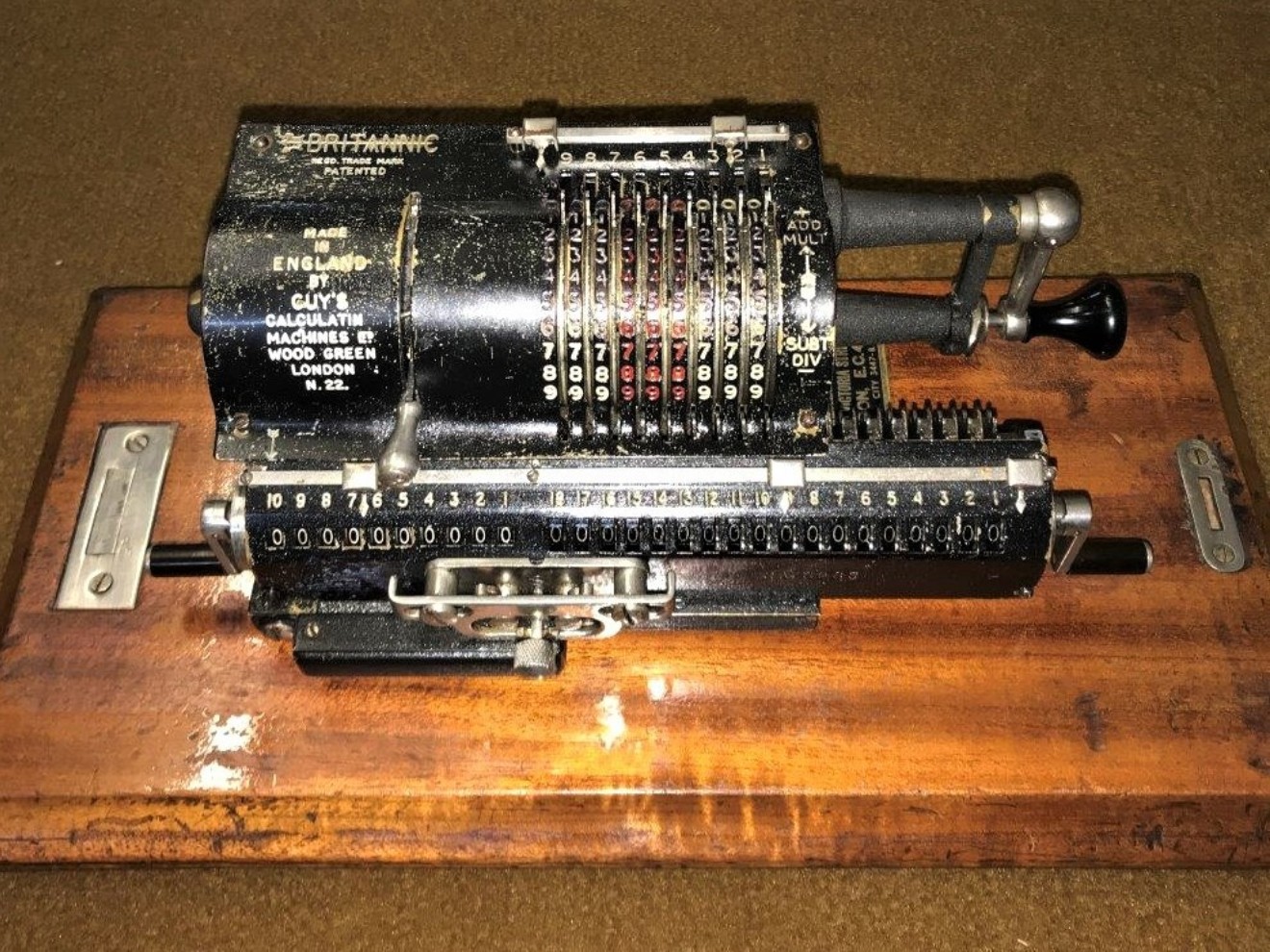 Guy's Britannic Model 2A Odhner Pinwheel Calculator