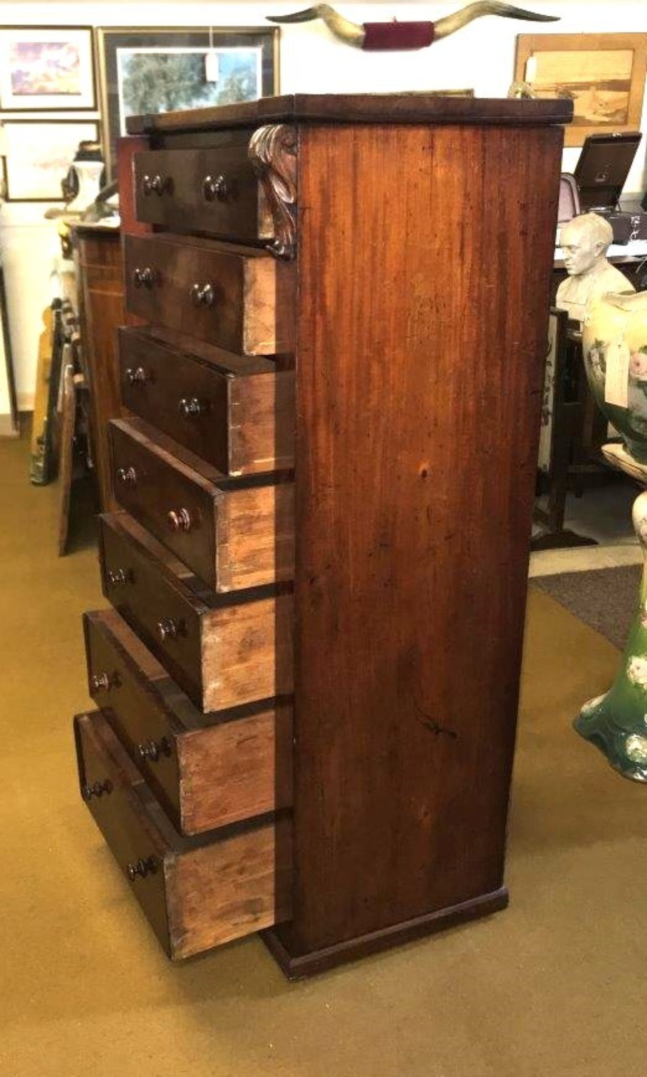 Victorian Mahogany Wellington Chest of Drawers