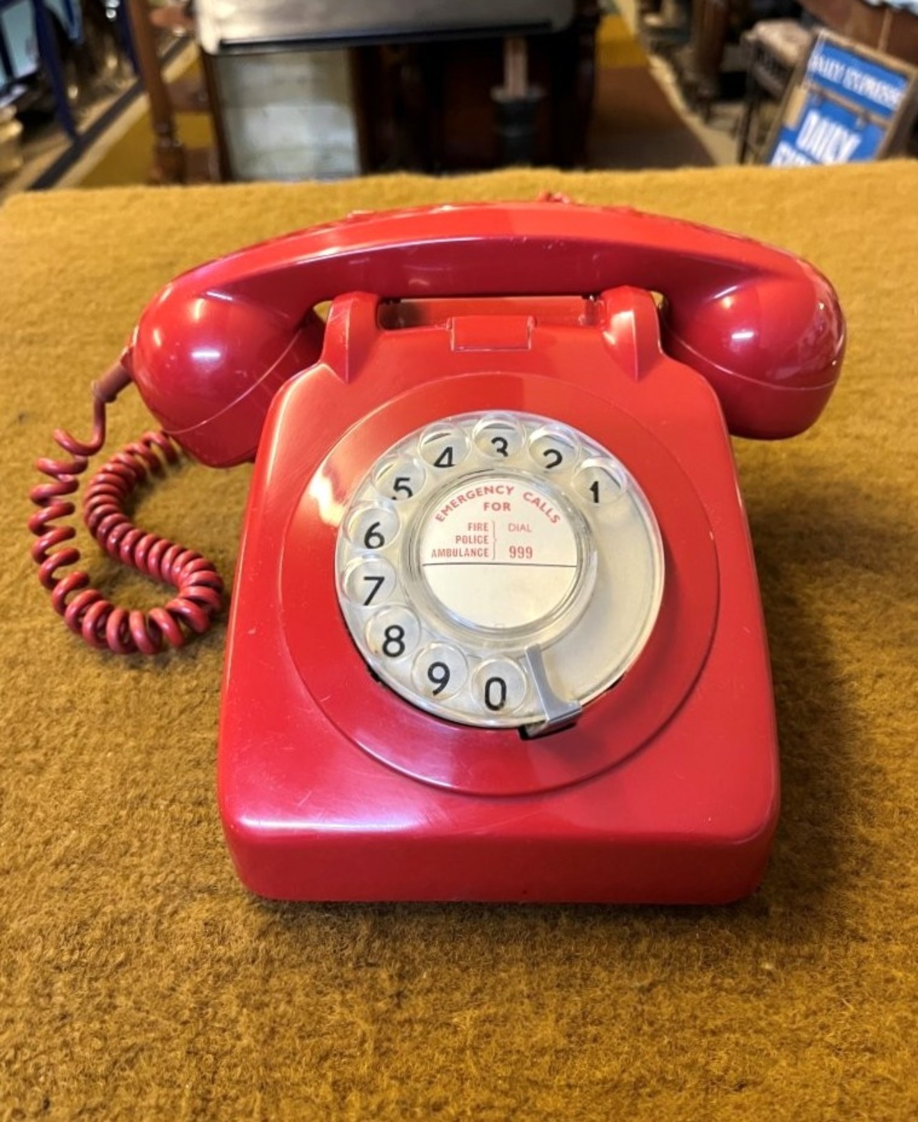 Vintage Red GPO 706F Telephone "Bat Phone"