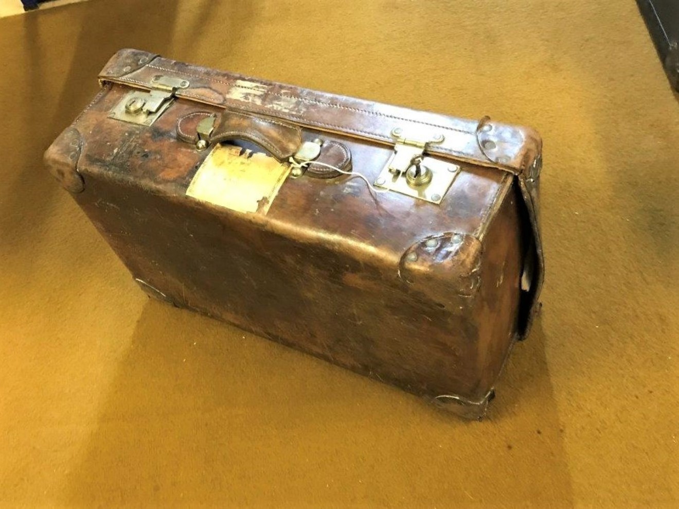 Medium Size Leather Suitcase