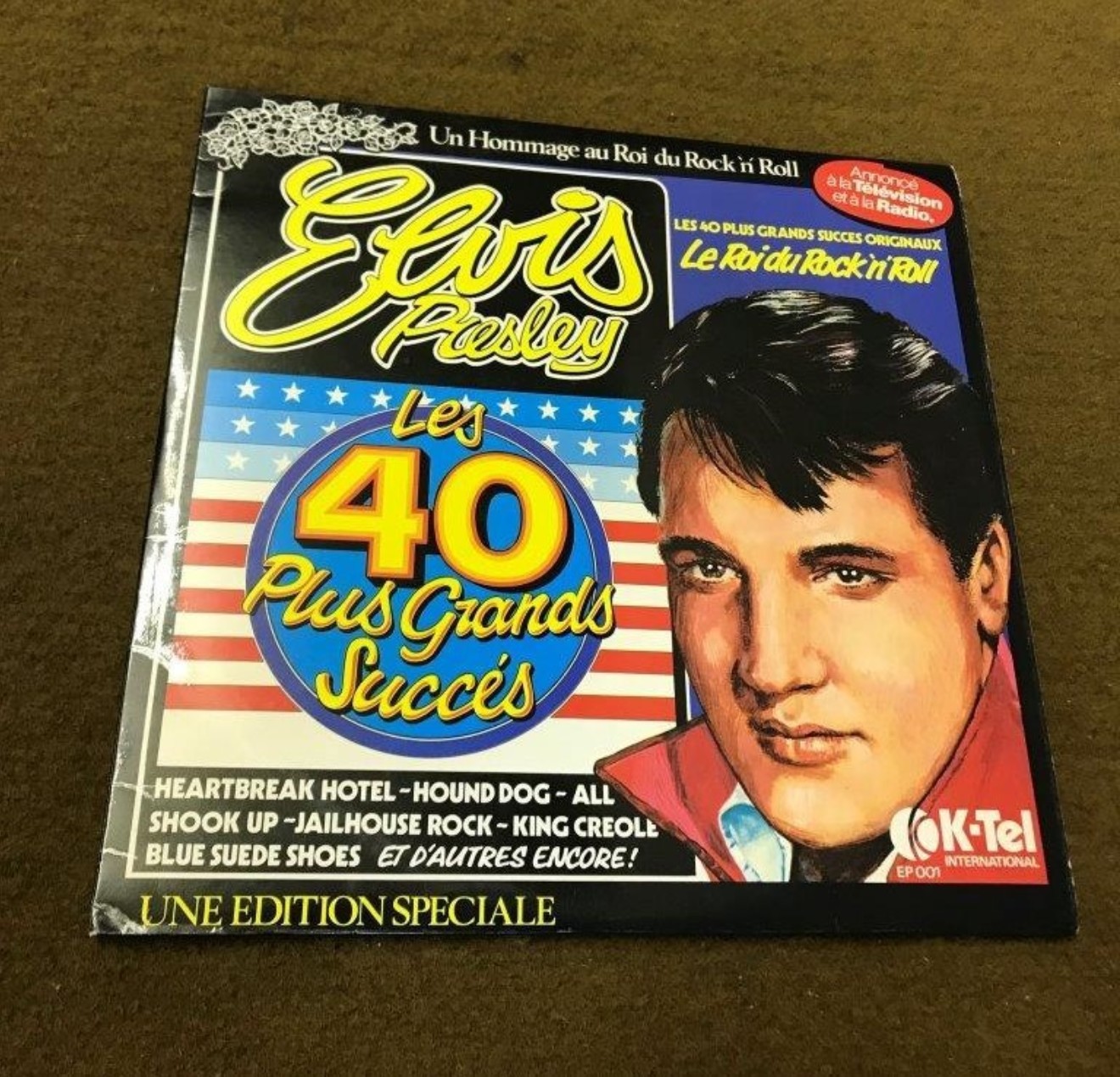 Vintage French Elvis Presley Album "Les 40 Plus Grands Succés"