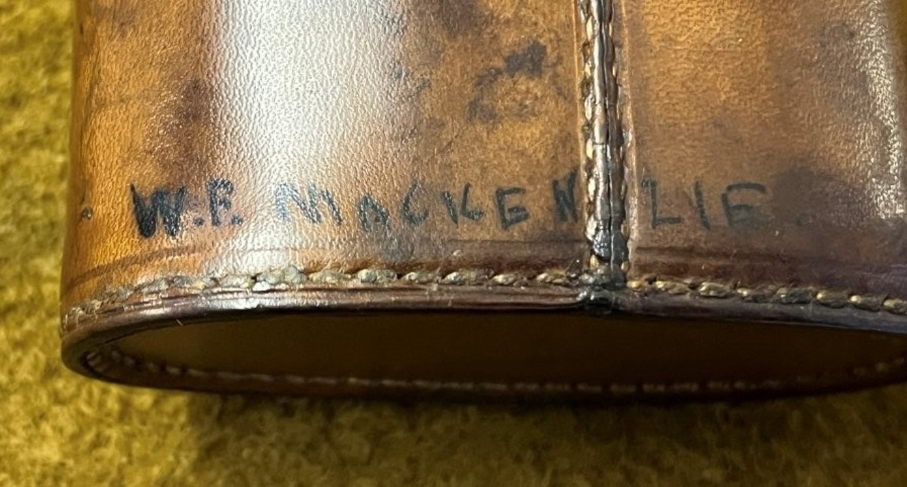 Vintage Leather Bound Cut Glass Spirit Flask with Shot Cup