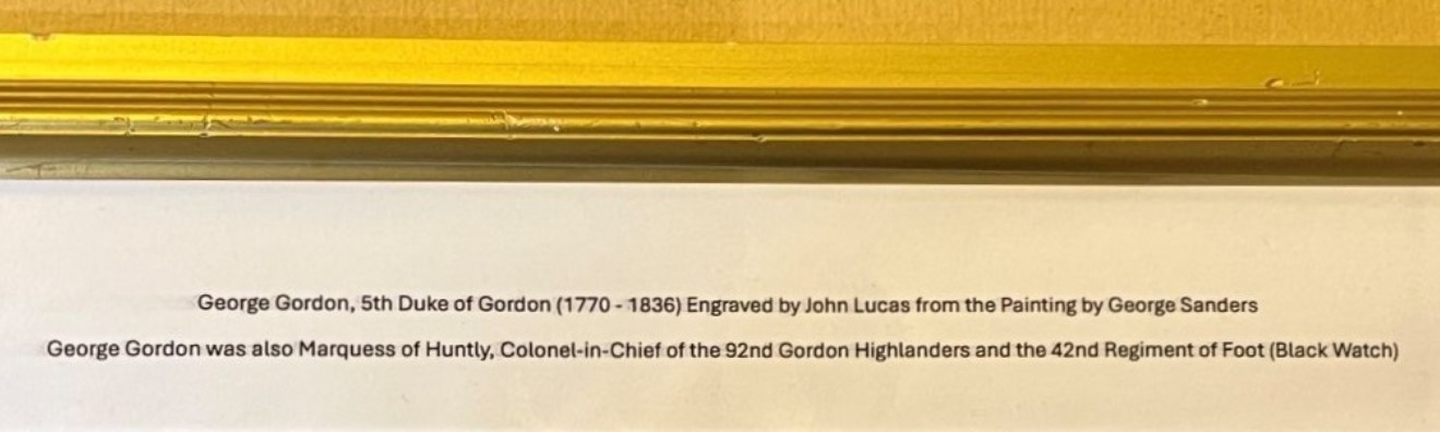 Antique Grayscale Print of George Gordon, 5th Duke of Gordon (1770 - 1836)