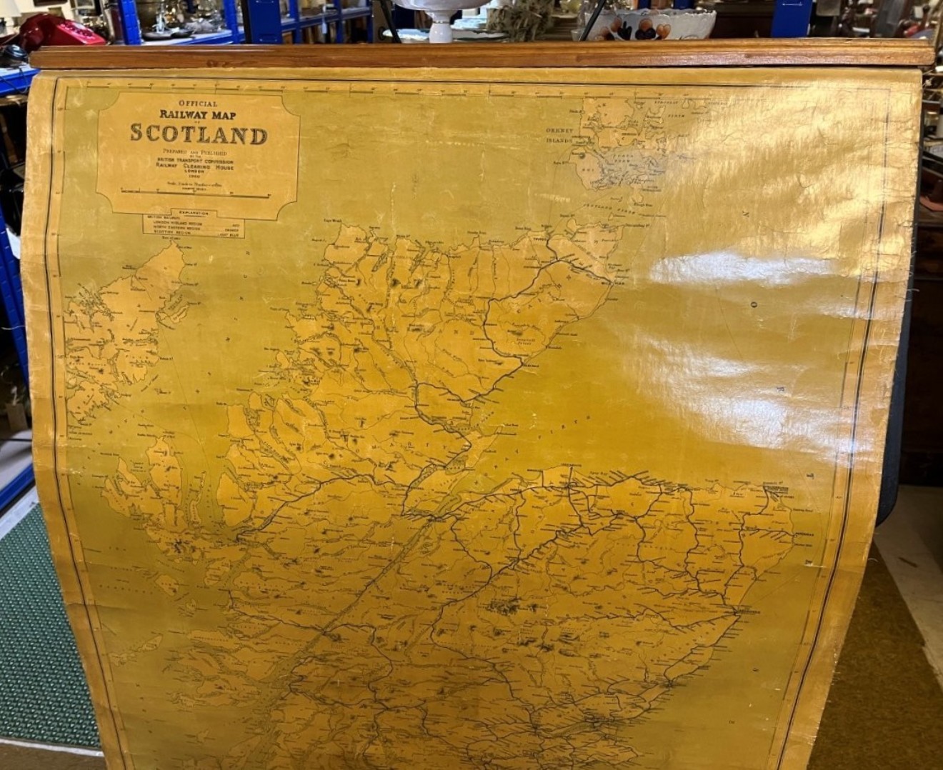 Vintage Official Railway Map of Scotland
