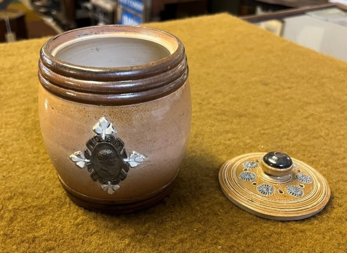 Edwardian Honey Oak Smokers Box with Internal Carousel and Storage Compartments