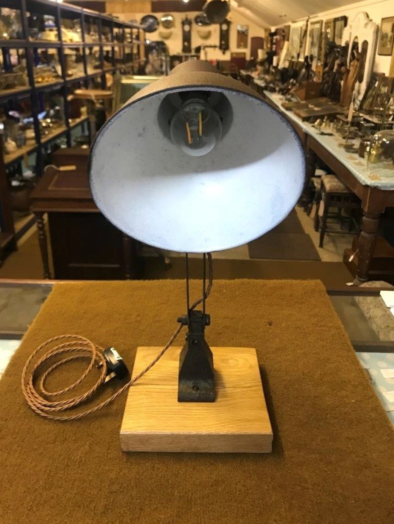 Vintage Articulating Machinists / Engineers Lamp