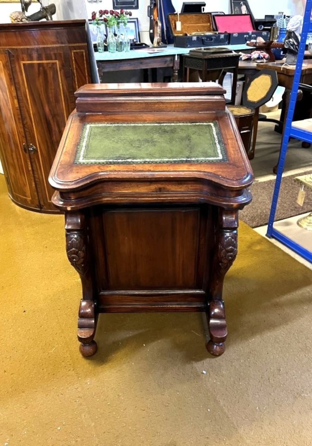 Vintage Mahogany Davenport Desk with Writing Surface