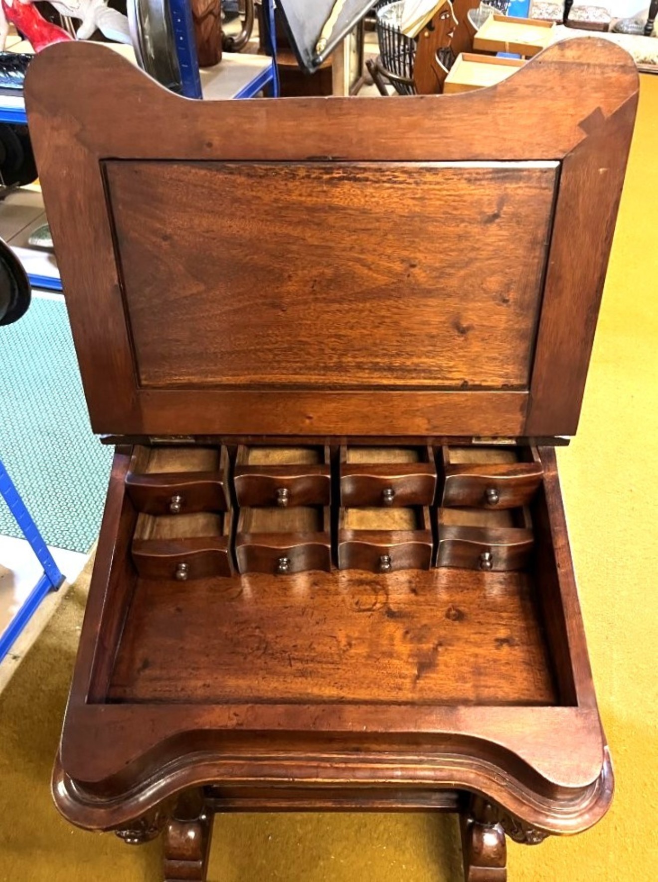Vintage Mahogany Davenport Desk with Writing Surface