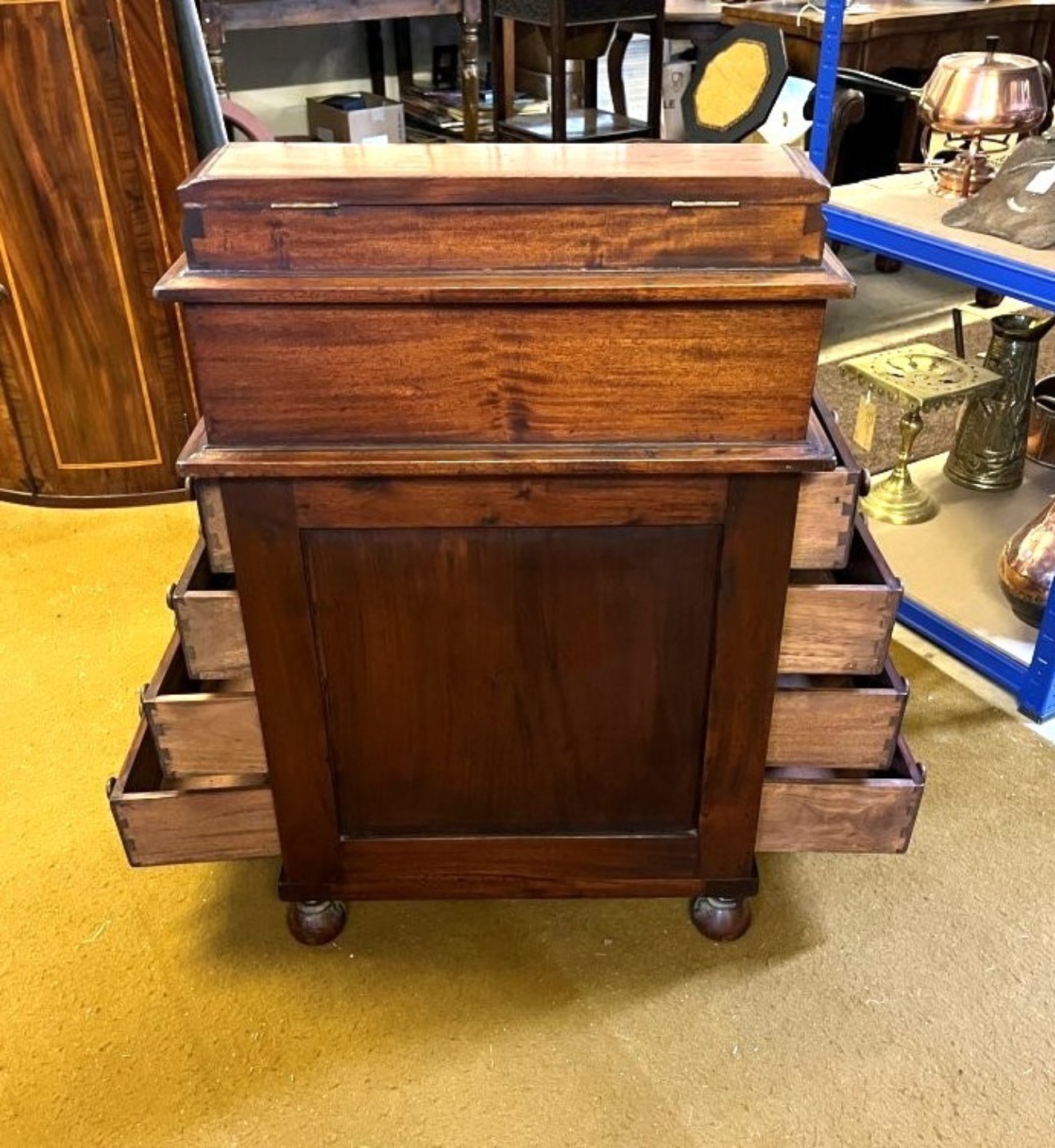 Vintage Mahogany Davenport Desk with Writing Surface