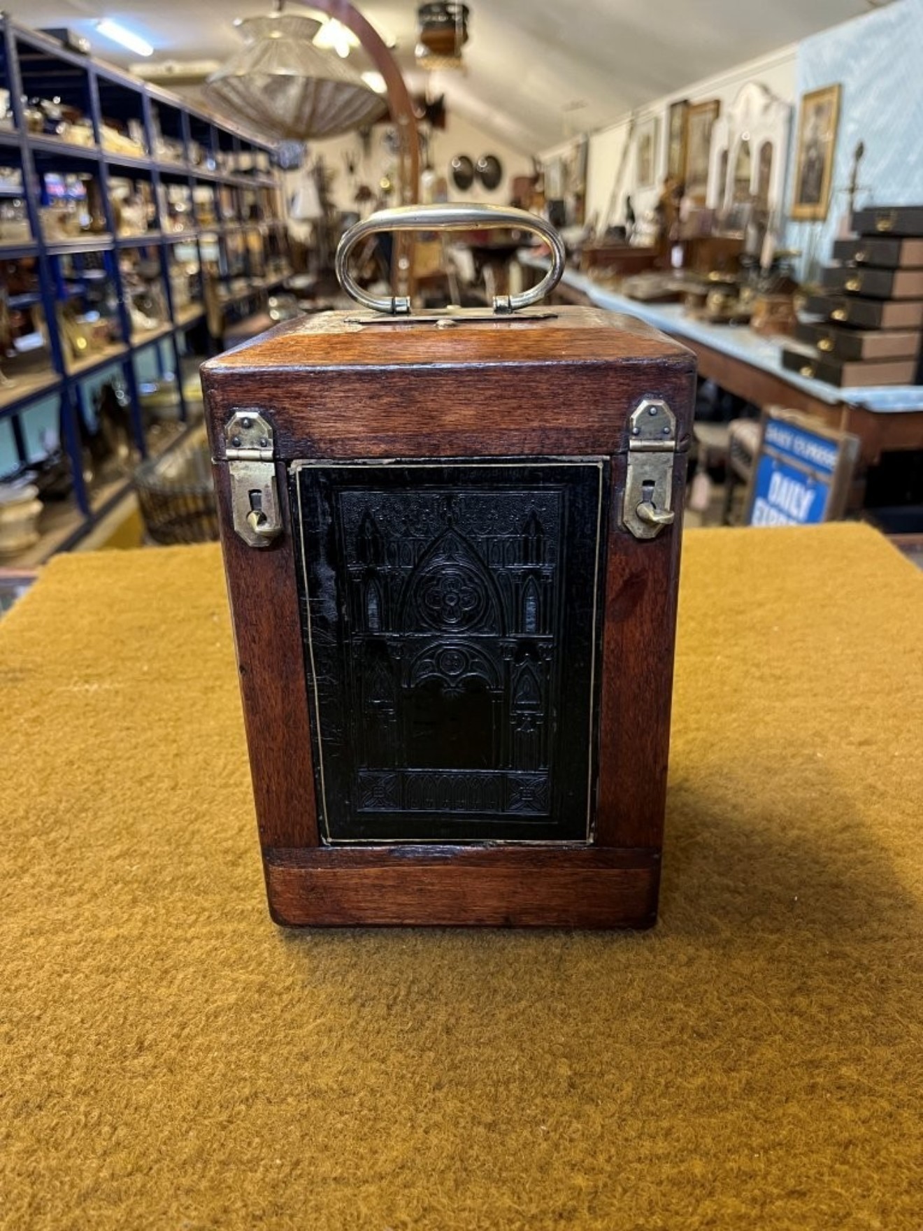Vintage Mahogany Davenport Desk with Writing Surface