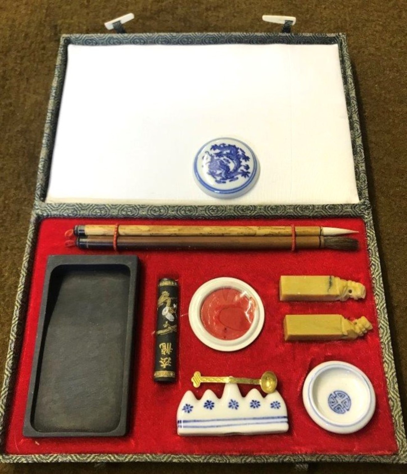 Vintage Chinese Calligraphy Writing Set