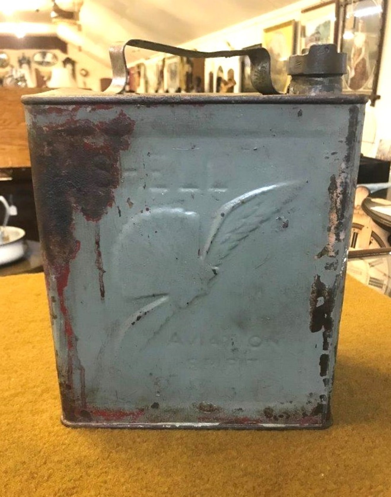 Vintage Shell Aviation Spirit 2 Gallon Can