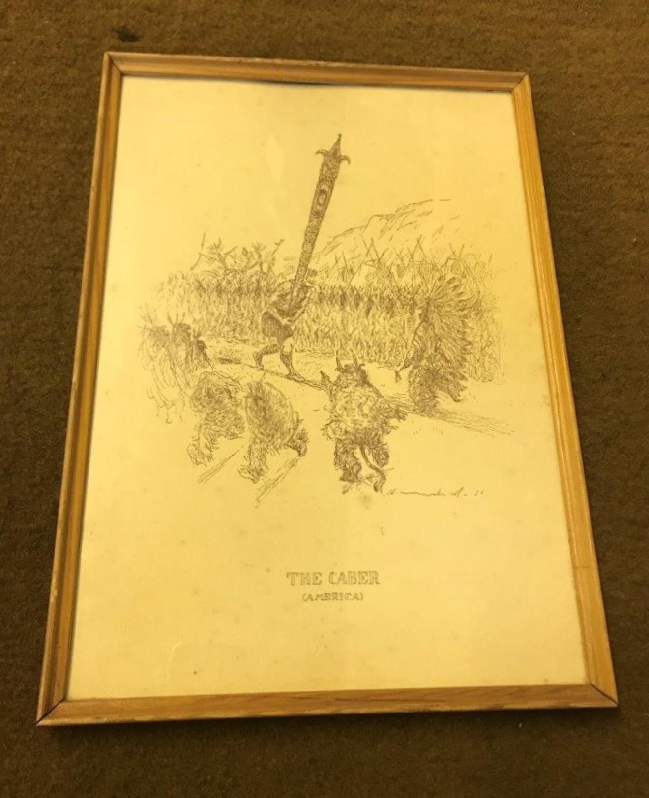 Victorian Pair of Highland Games Caricature Prints The Reel Africa and The Caber America