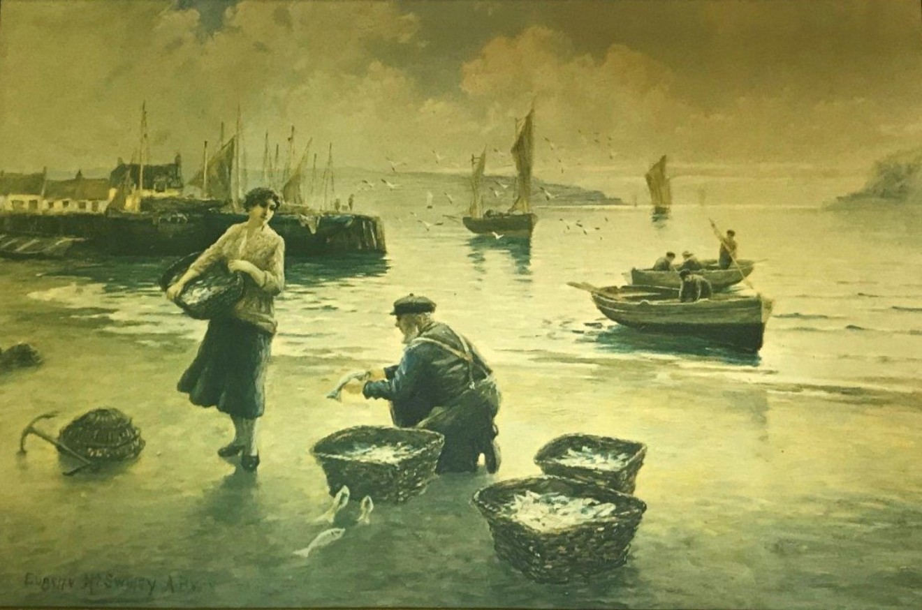 Vintage Pair of Prints "The Fisherman's Daughter" by Eugene Joseph McSwiney ABWS (1866–1936)