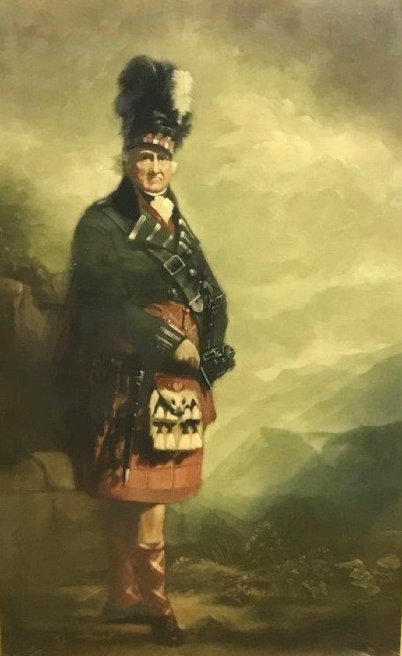 Antique Lithographic Print 'The McNab' depicting Francis McNab 12th Laird of McNab (1734-1816)