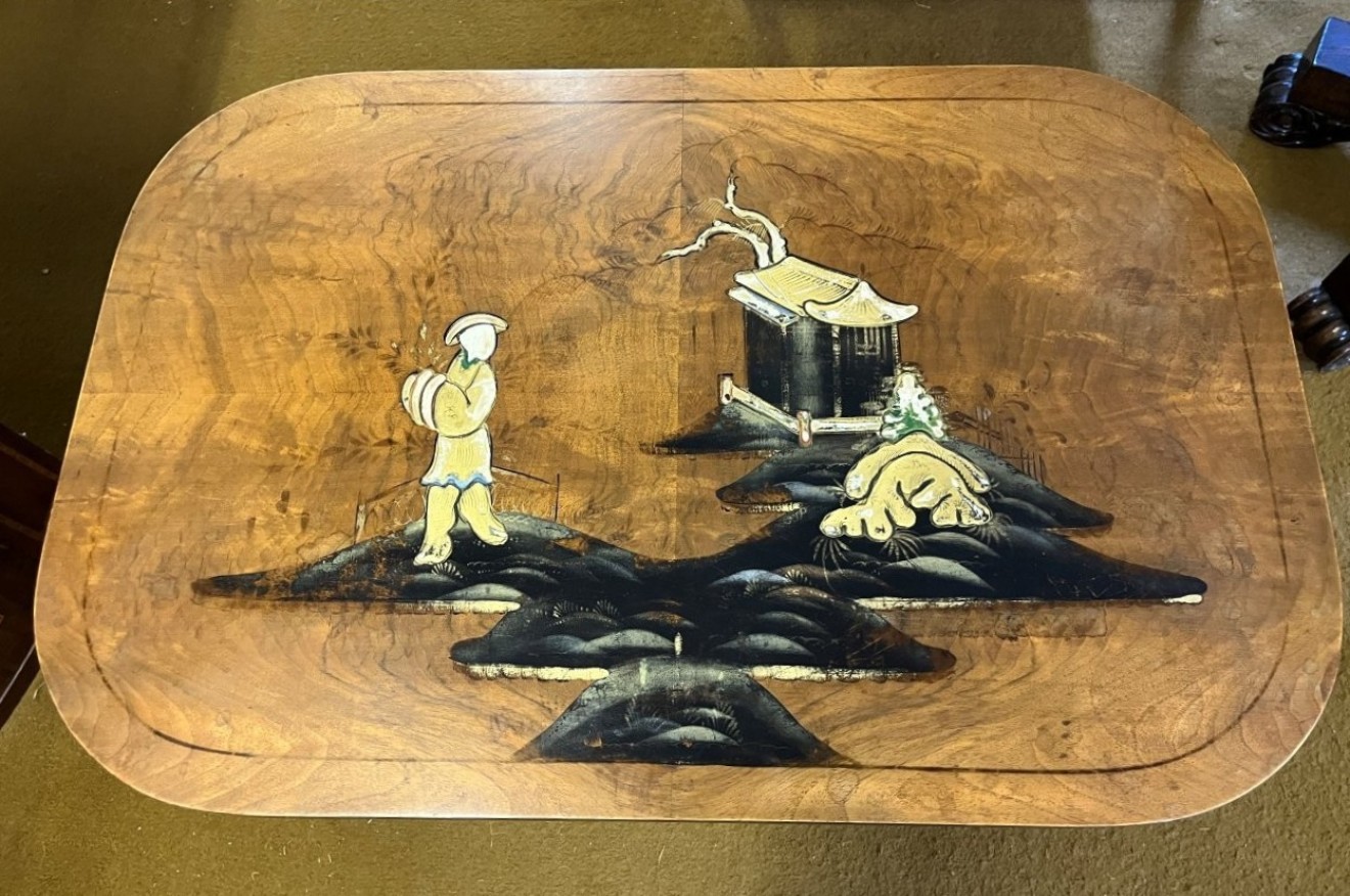 Vintage Mahogany Chinoiserie Side / Coffee Table