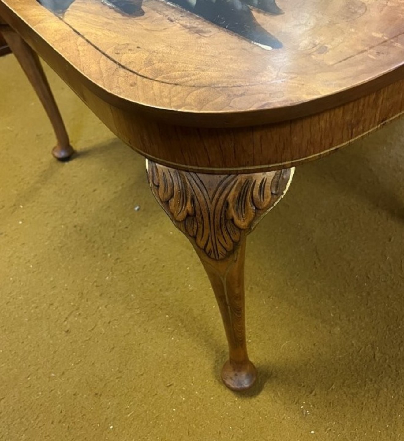 Vintage Mahogany Chinoiserie Side / Coffee Table