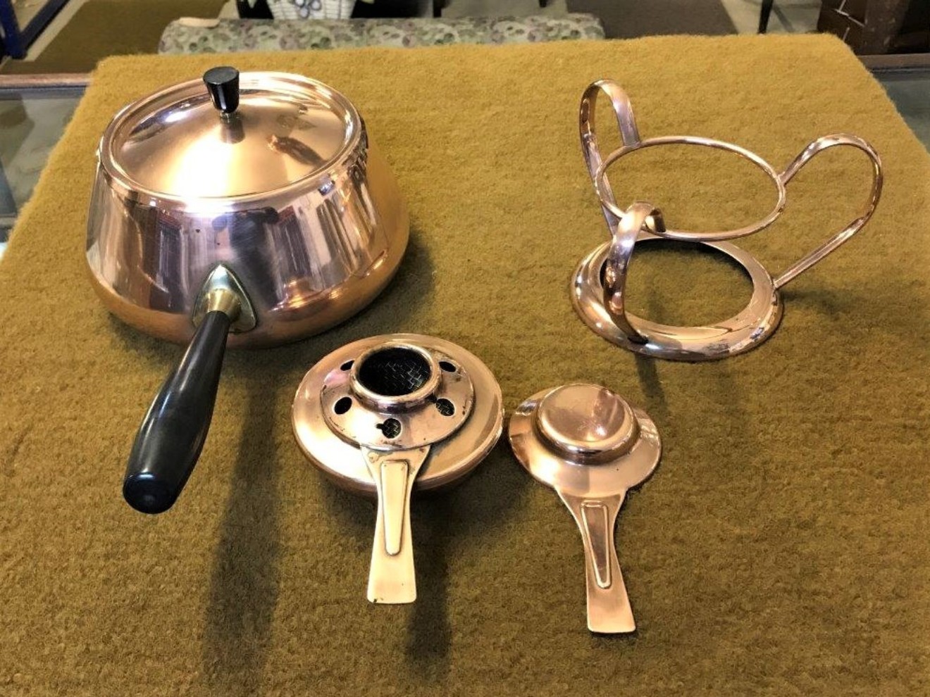 Vintage Copper Fondue Set