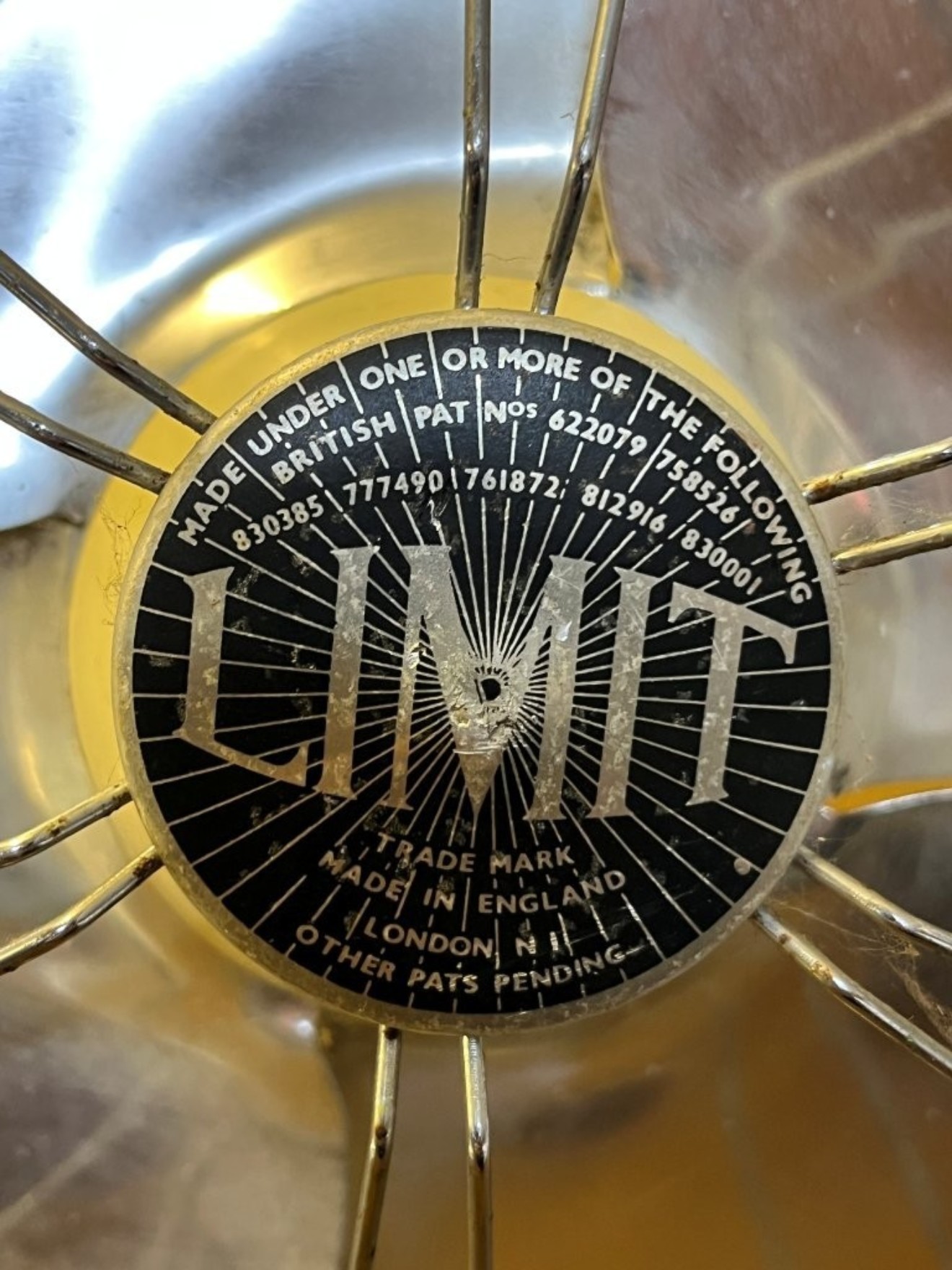 Vintage LIMIT 10" Oscillating Fan
