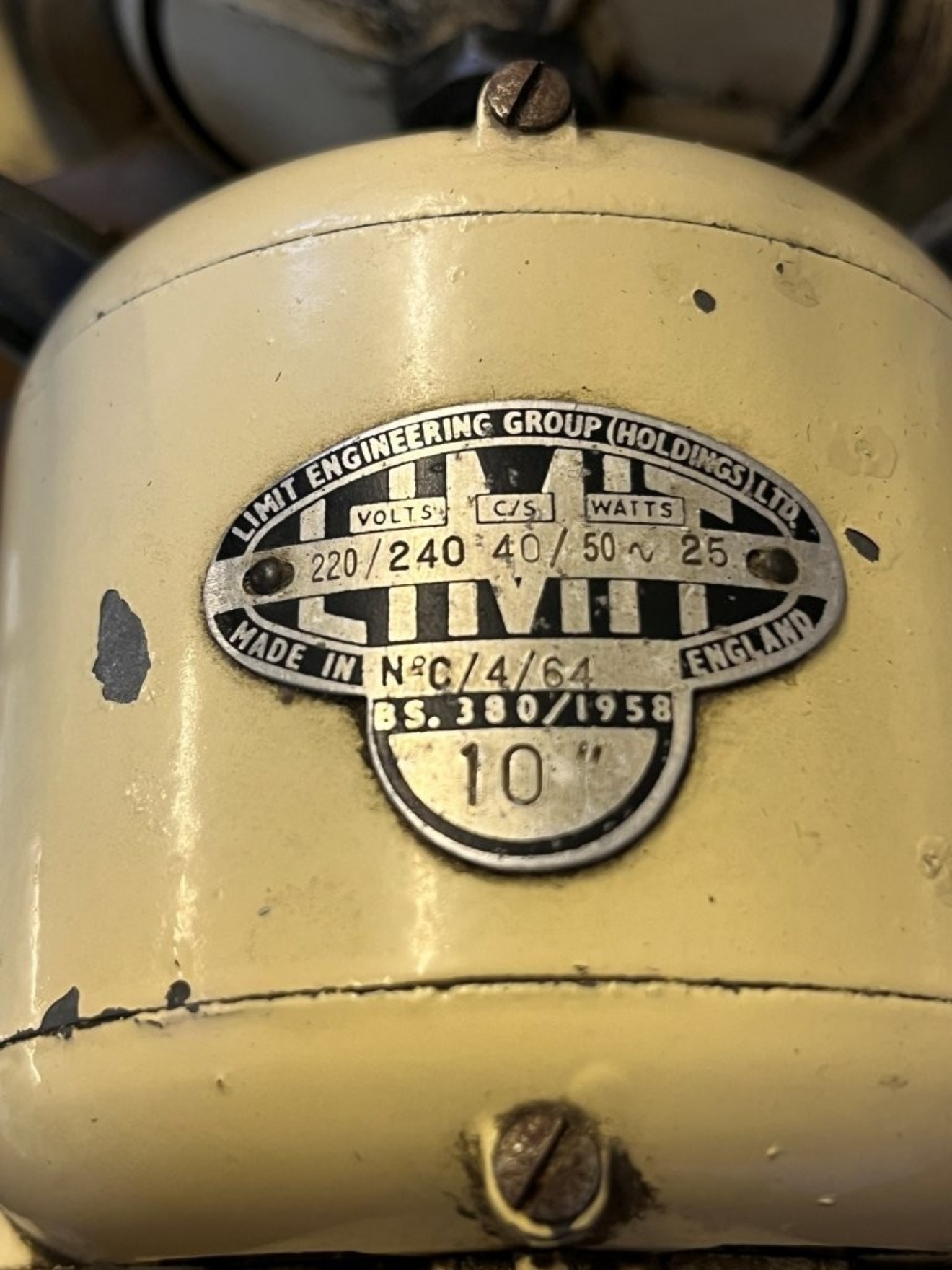 Vintage LIMIT 10" Oscillating Fan
