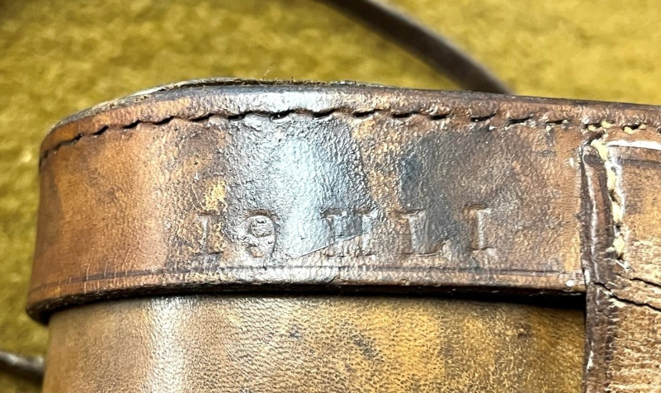 WW1 Military Binoculars by Colmont Paris in Leather Case Stamped 19 HLI for 19th Volunteer Battalion Highland Light Infantry